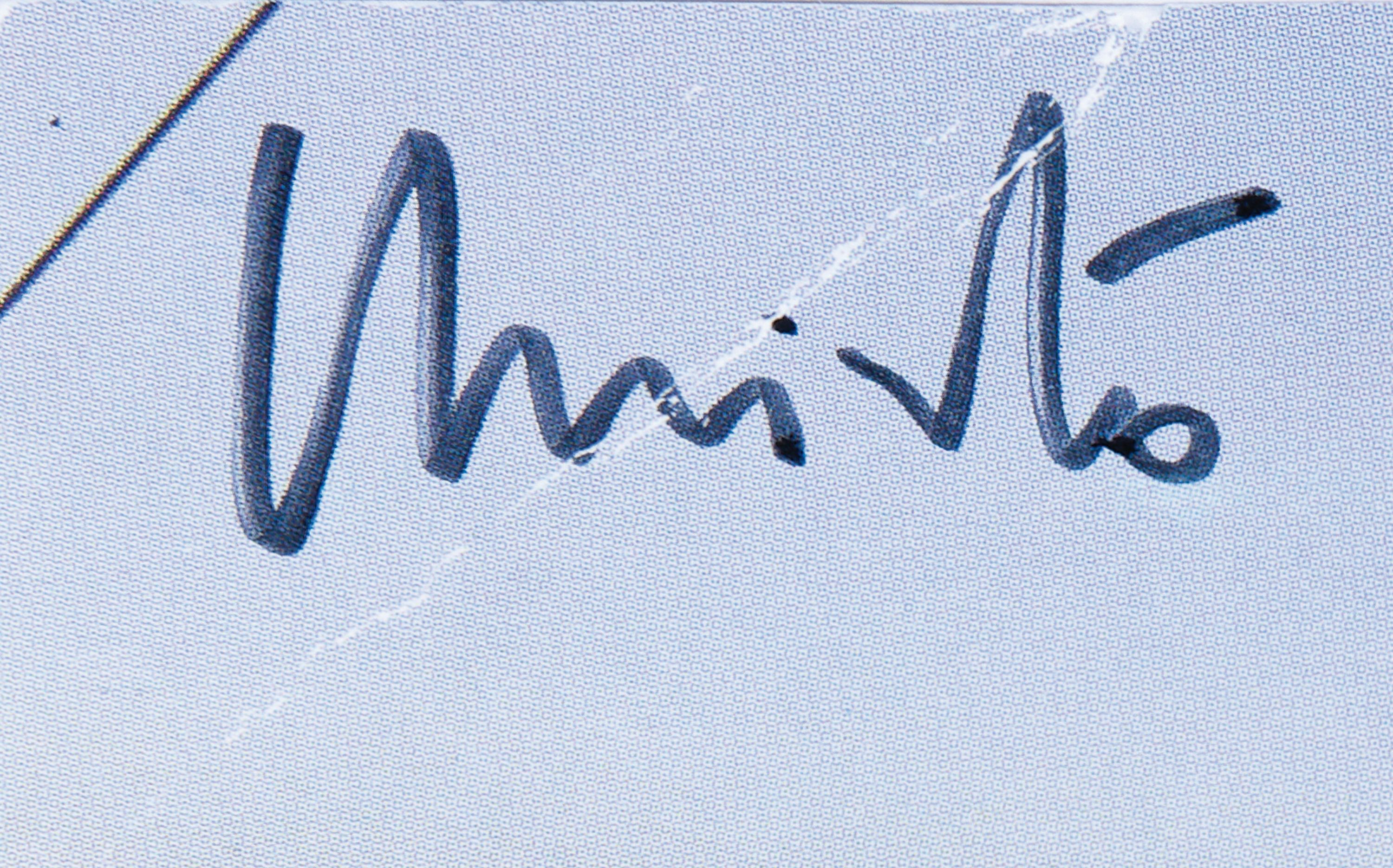 Detail a: Christo, 1935-2020, Multiple/Autograph, Jean Claude und Christo, handsignierte Kunstpostkarte an Gary Sandman, selten handgeschriebene Postkarte von ...