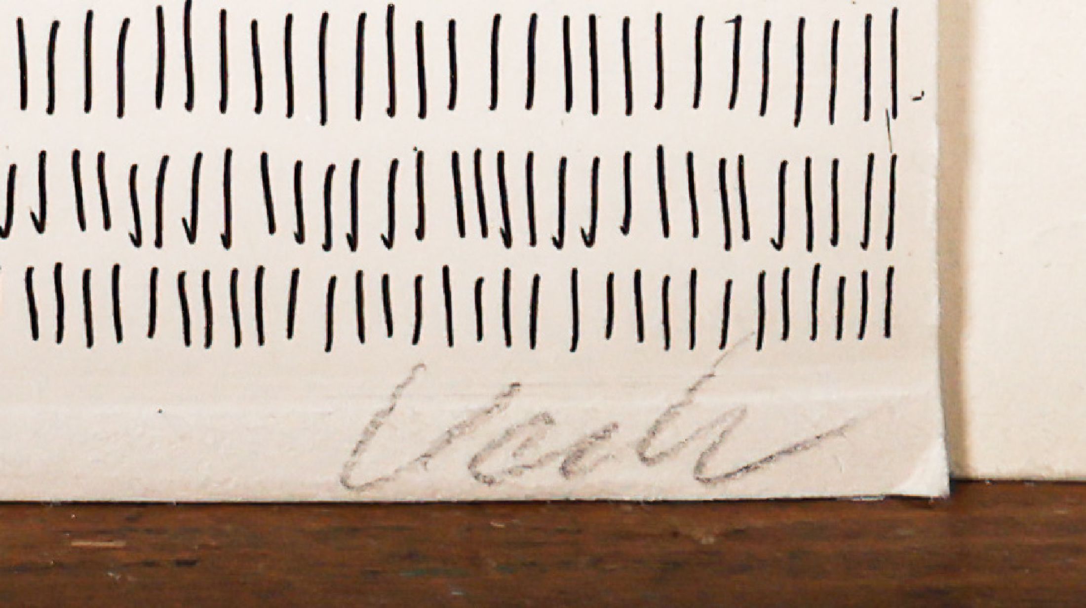 Detail a: Günther Uecker, geb. 1930, Radierung/Bütten, unten re. handsignie , u. li. röm. num. 19/30, Blattgr. 35.5 x 35.5cm, aus 1970, WVZ Dombrowe L 7006