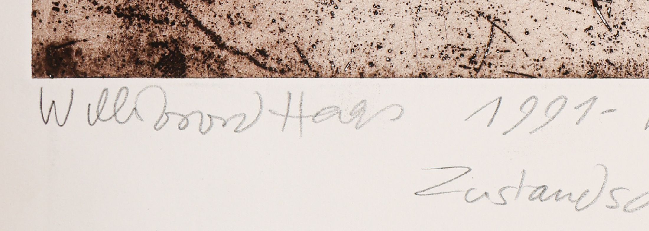 Detail c: Willibrord Haas, geb. 1963, fünf erotische Radierungen, alle handsigniert und alle datiert und betitelt, alle unikatäre Zustandsdrucke, von ...