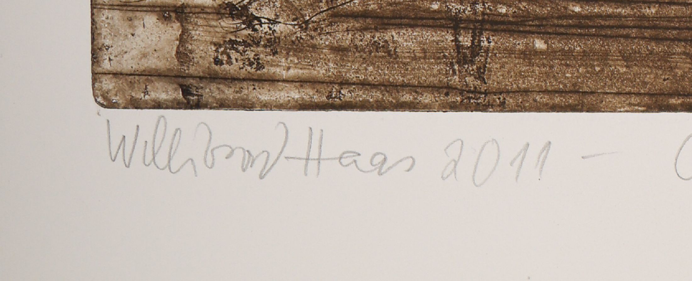 Detail f: Willibrord Haas, geb. 1963, fünf Erotik Radierungen, alle handsigniert und alle datiert und betitelt, alle unikatäre Zustandsdrucke, von Blattmaß ...