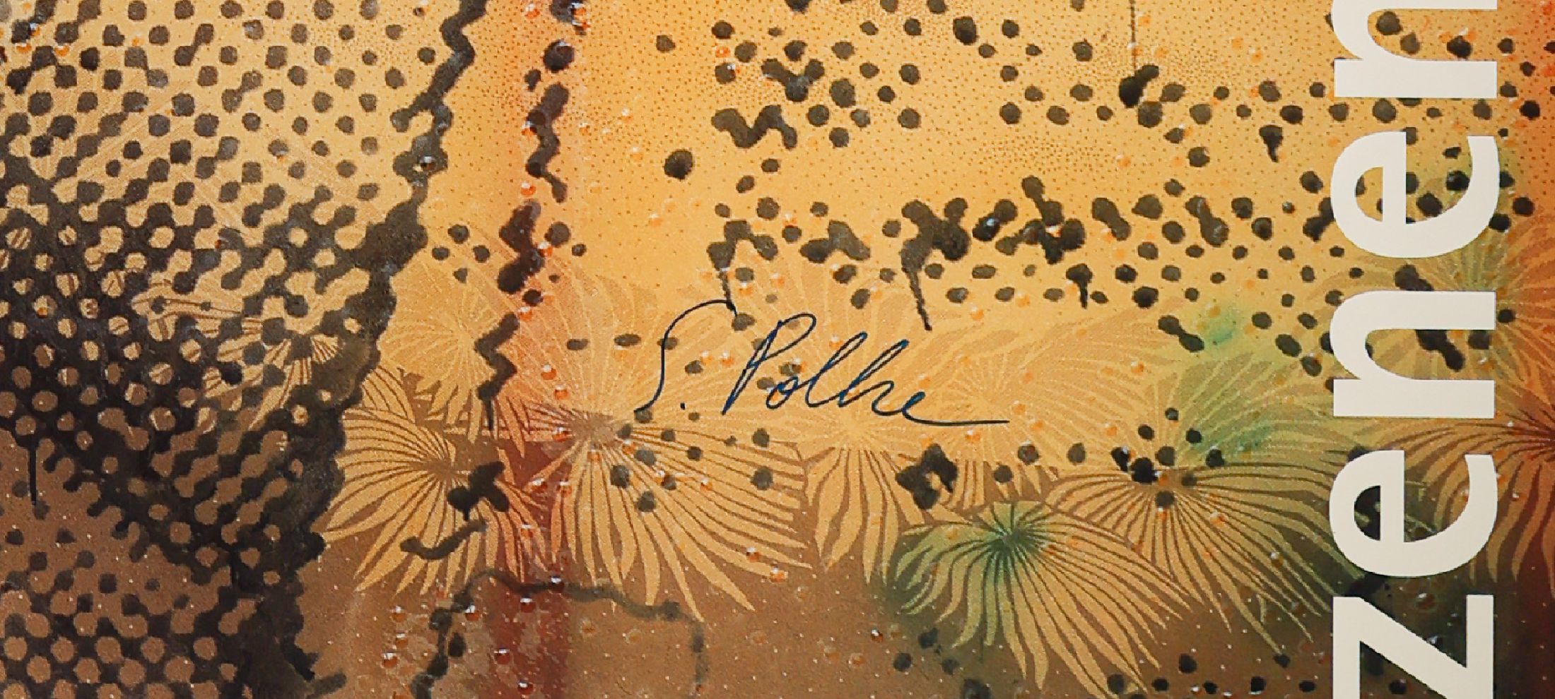 Detail a: Sigmar Polke, 1941 - 2010, Offsetlitho auf Paper, handsigniert, aus 1995, nur wenig handsignierte Exemplare, ca. 84x59,5 cm