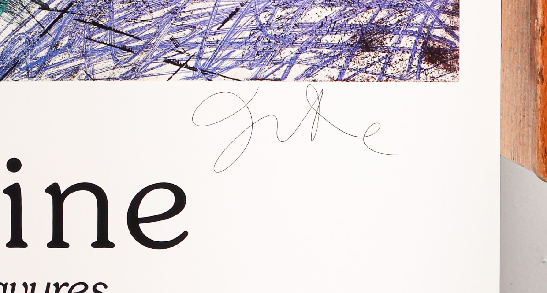 Detail a: Jim Dine, geb. 1935, Offsetlitho auf Papier , aus 1983, nur wenige handsign. Exemplare, ca. 79x53,5 cm