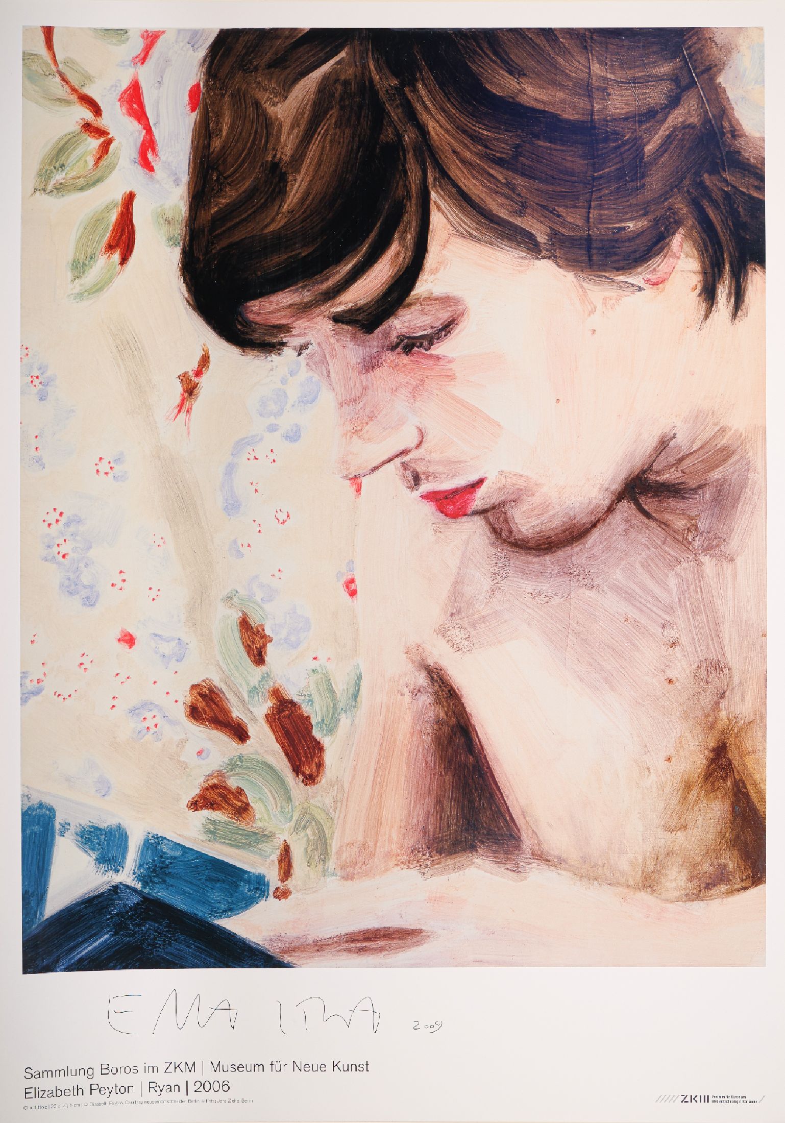 Elisabeth Peyton, geb. 1965, Offsetlitho auf Papier aus 2006, nur wenige handsignierte Exemplare, ca. 84x59,5 cm