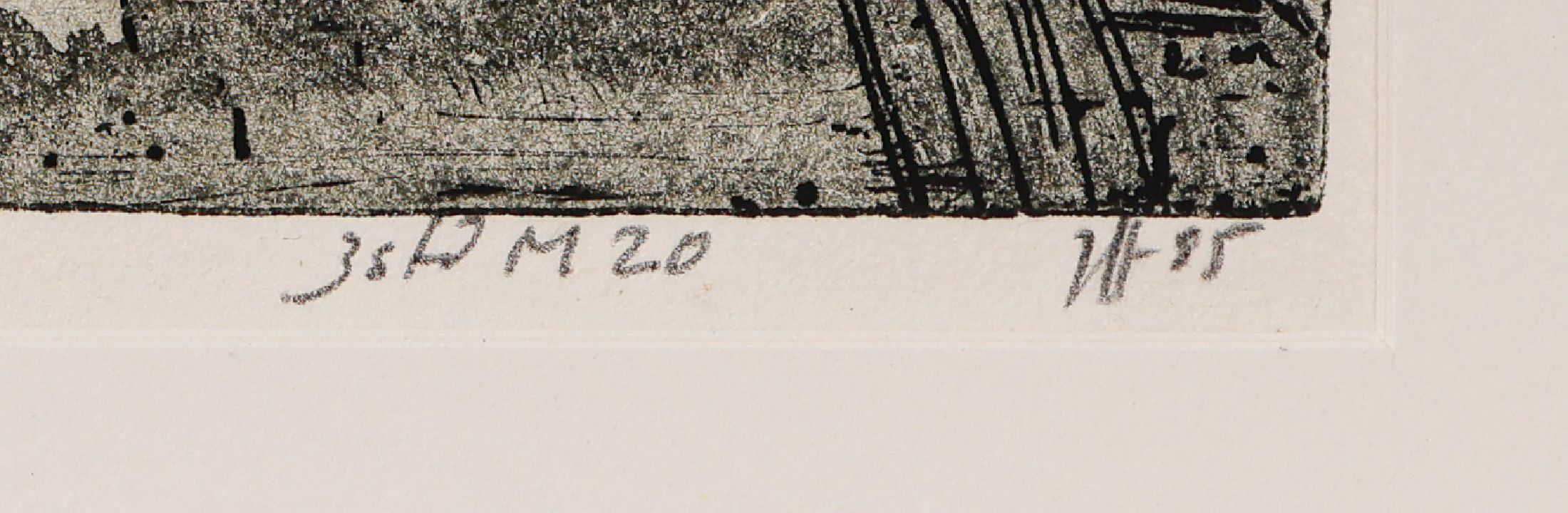 Detail a: Horst Janssen, geb. 1929-1995, "Zstd M 20" handsign., dat. und bezeichnet, aus dem begehrten Radizyklus "Eiderland", Die ...