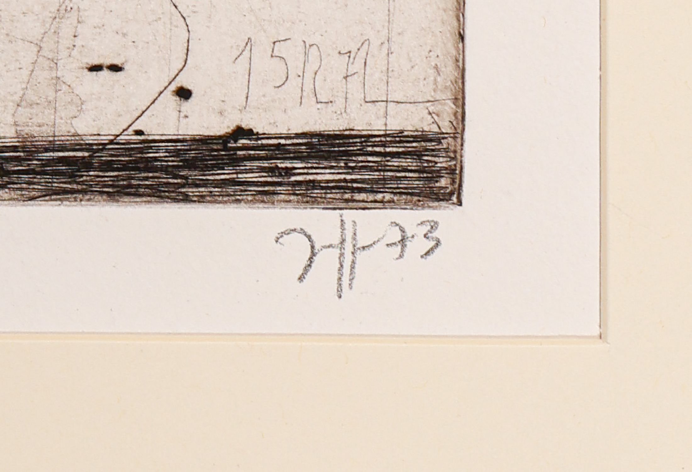 Detail a: Horst Janssen, 1929-1995, "Hanno`s Tod", Radierung, 1972 entstanden, wurde allerdings erst 1973 verlegt und gedruckt, es handelt sich ...