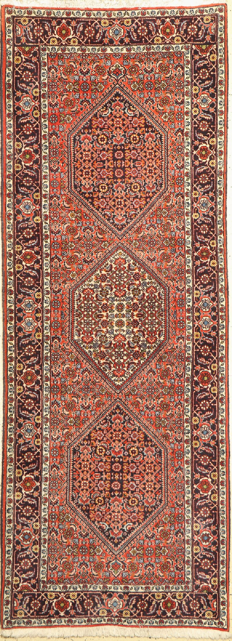 Bidjar, Persien, ca. 40 Jahre, Wolle auf Baumwolle, ca. 234 x 86 cm, EHZ: 1-2