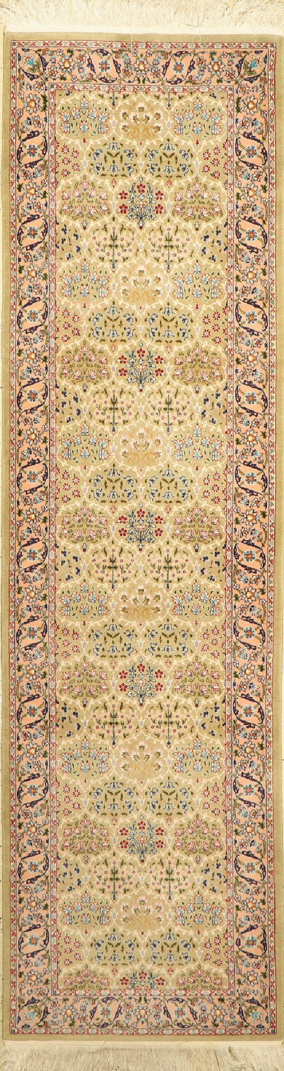 Hereke fein, Türkei, ca. 40 Jahre, Wolle auf Baumwolle, ca. 290 x 80 cm, EHZ: 1-2