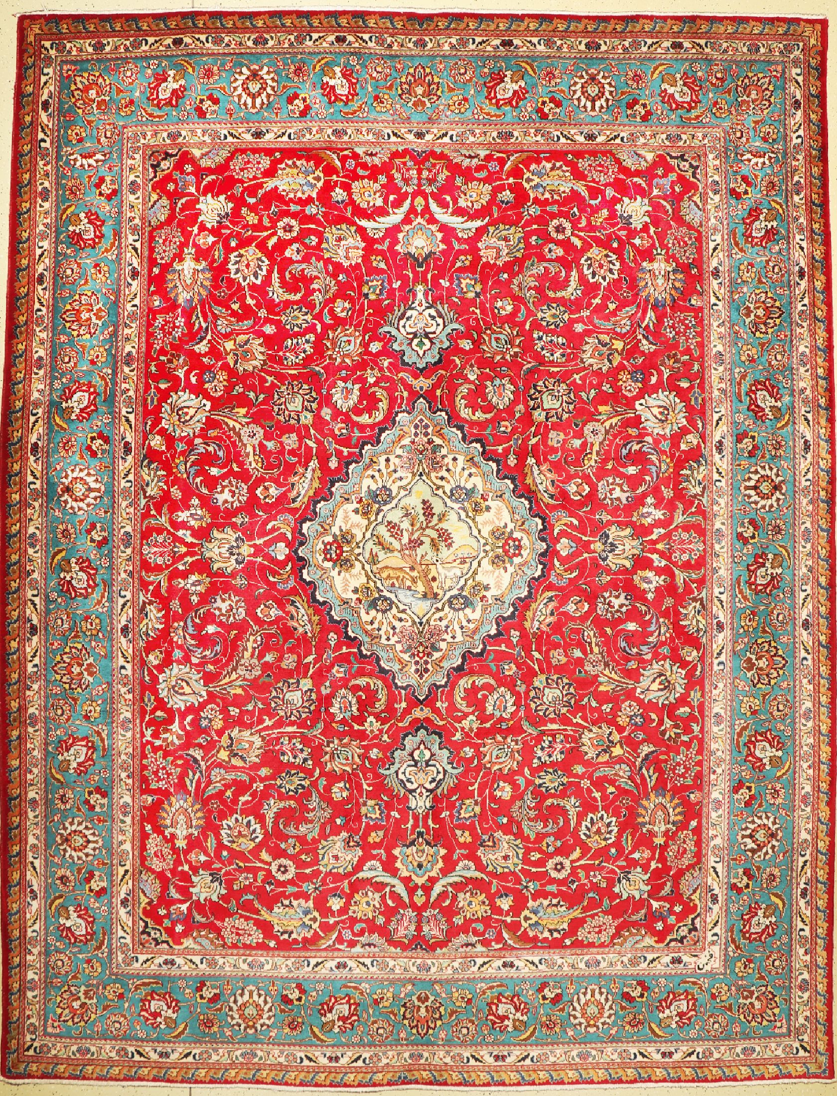 Täbriz alt, Persien, um 1950, Wolle auf Baumwolle, ca. 395 x 305 cm, EHZ: 2