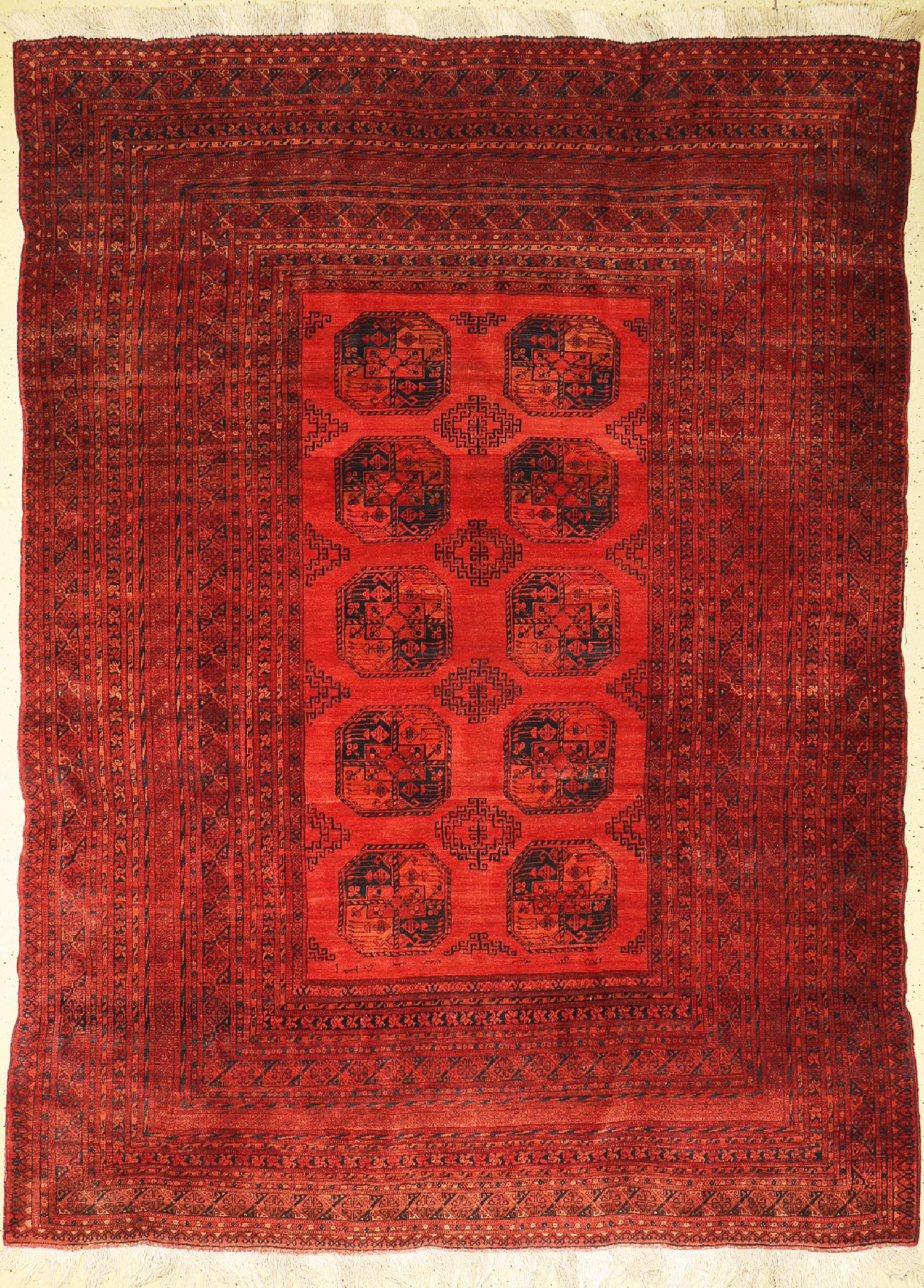 Dolatabad, Afghanistan, ca. 60 Jahre, Wolleauf Wolle, ca. 280 x 203 cm, EHZ: 2(wellig)