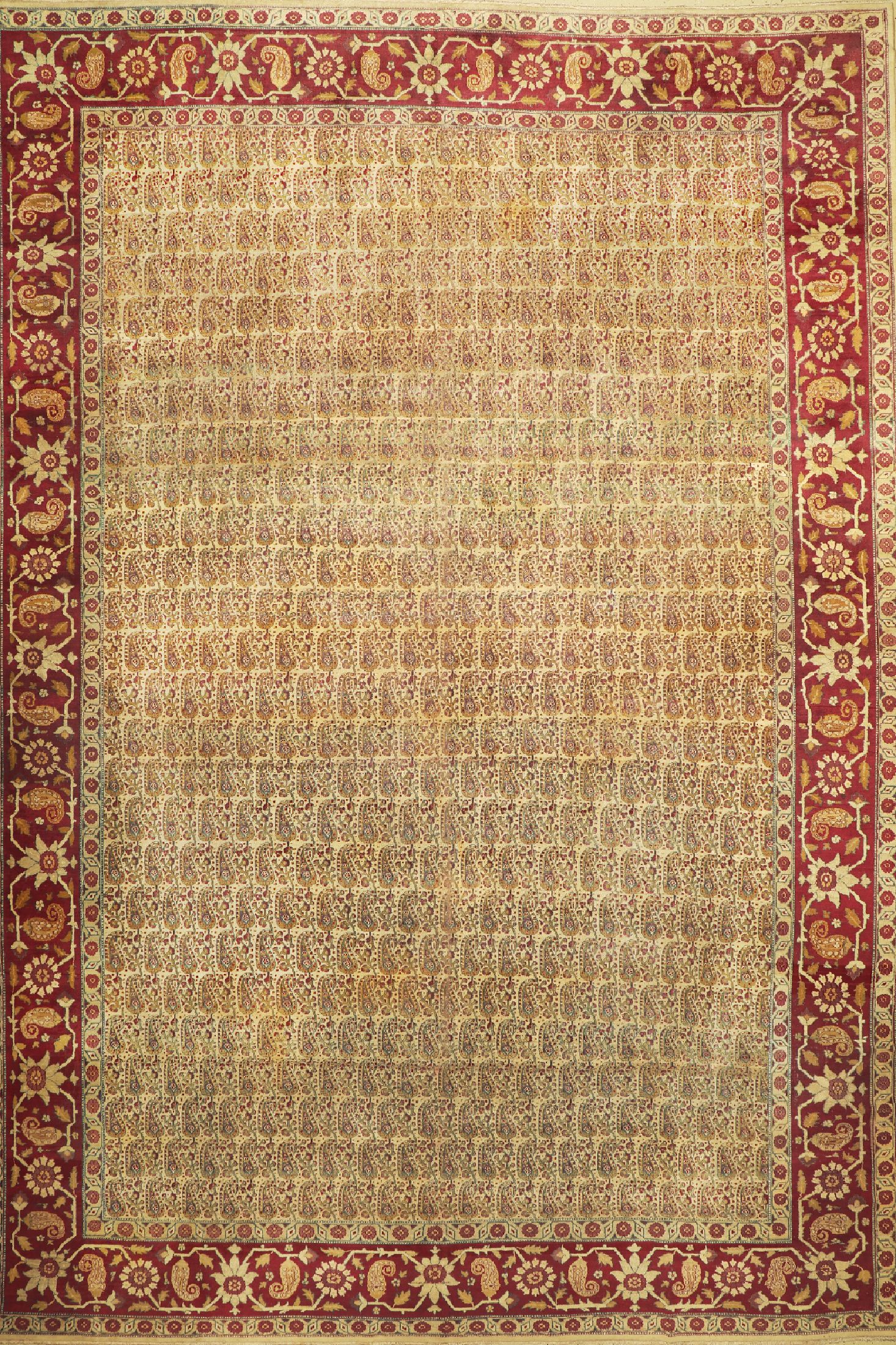 Agra Palastteppich, Indien, um 1930, Wolle auf Baumwolle, ca. 530 x 365 cm, EHZ: 2