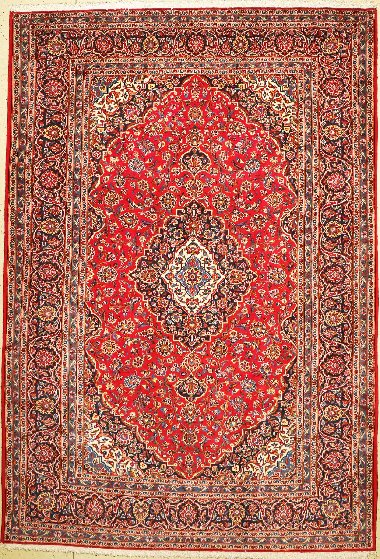Keschan, Persien, ca. 50 Jahre, Wolle auf Baumwolle, ca. 355 x 243 cm, EHZ: 1-2