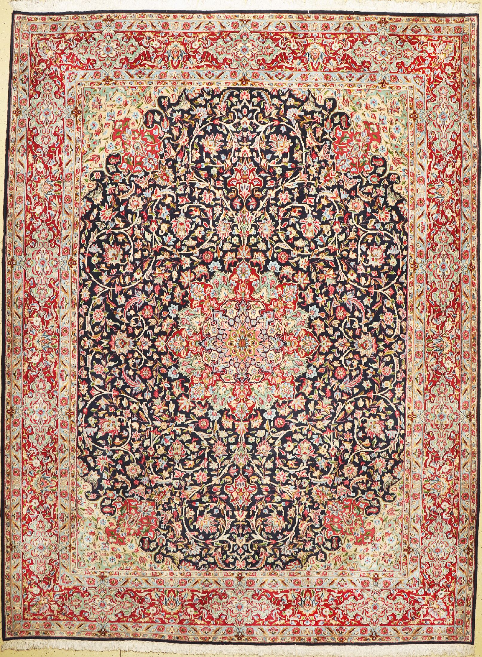 Kerman fein, Persien, um 1960, Wolle auf Baumwolle, ca. 397 x 295 cm, EHZ: 1-2