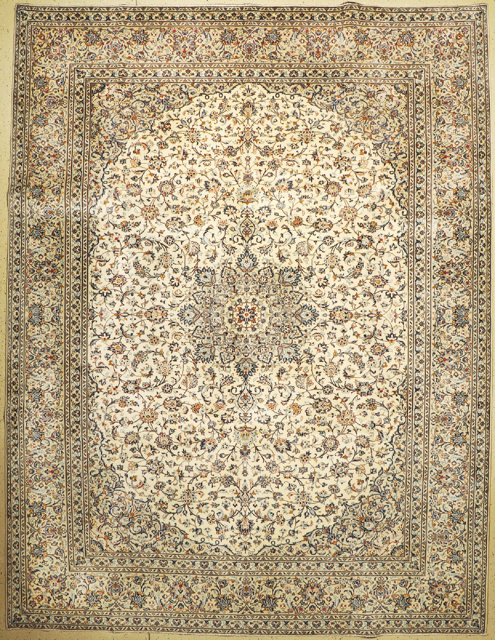 Keschan, Persien, ca. 50 Jahre, Wolle auf Baumwolle, ca. 393 x 302 cm, EHZ: 2