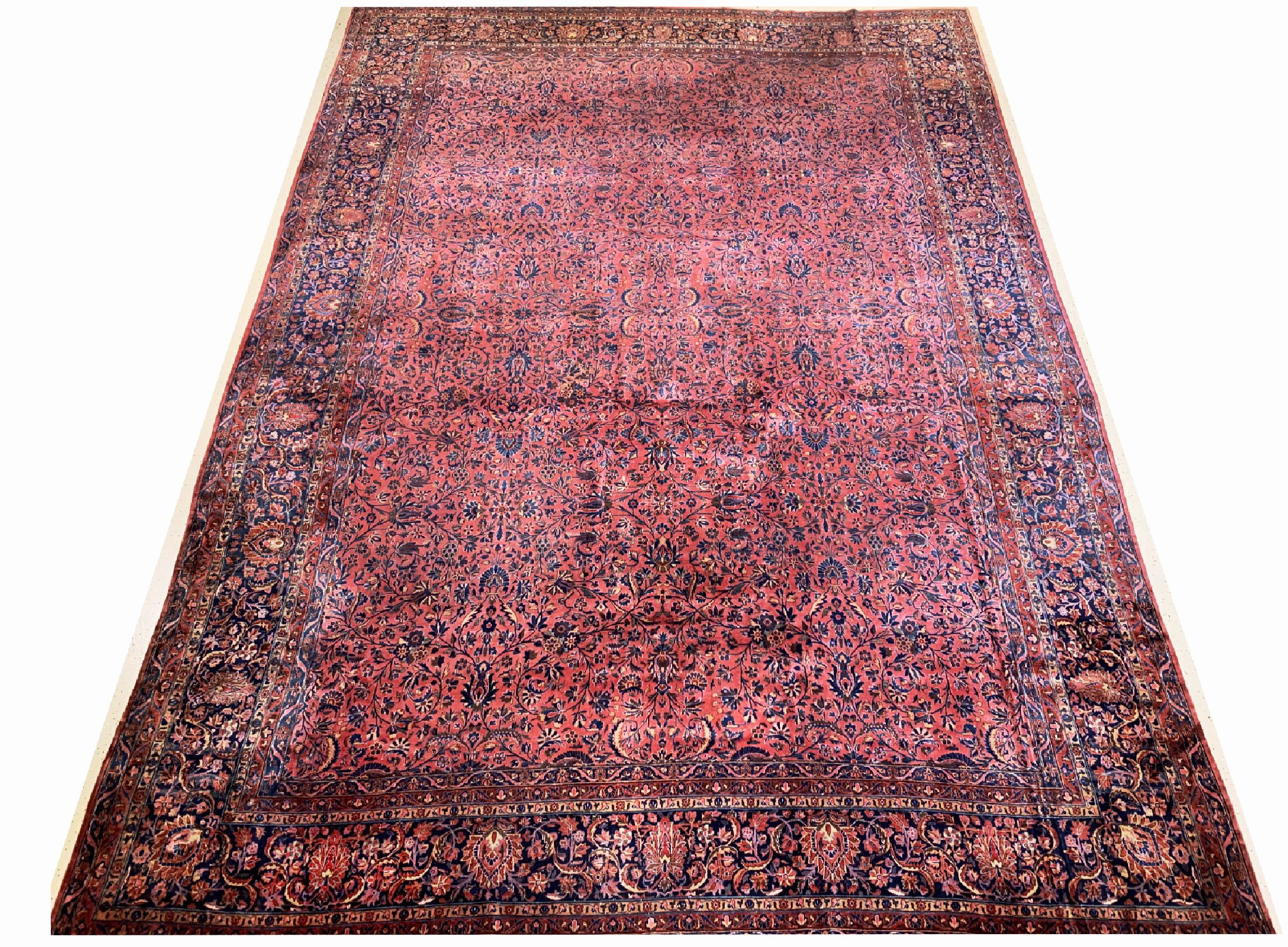 Us Re-Import Sarogh antik, Persien, um 1910, Wolle auf Baumwolle, ca. 553 x 393 cm, EHZ: 3-4