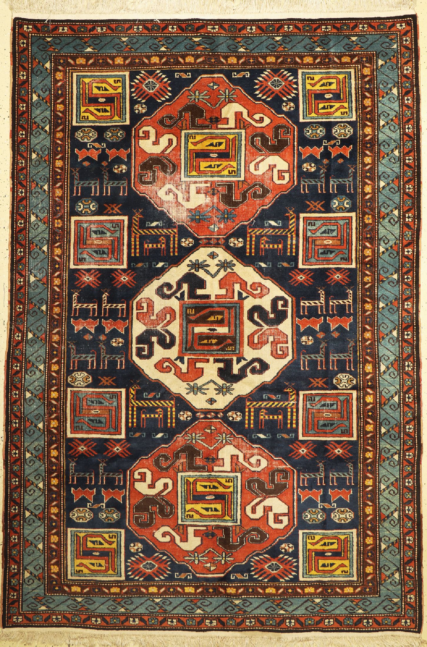 Wolkenband Kazak, Armenian, um 1960, Wolle auf Wolle, ca. 303 x 203 cm, EHZ: 3
