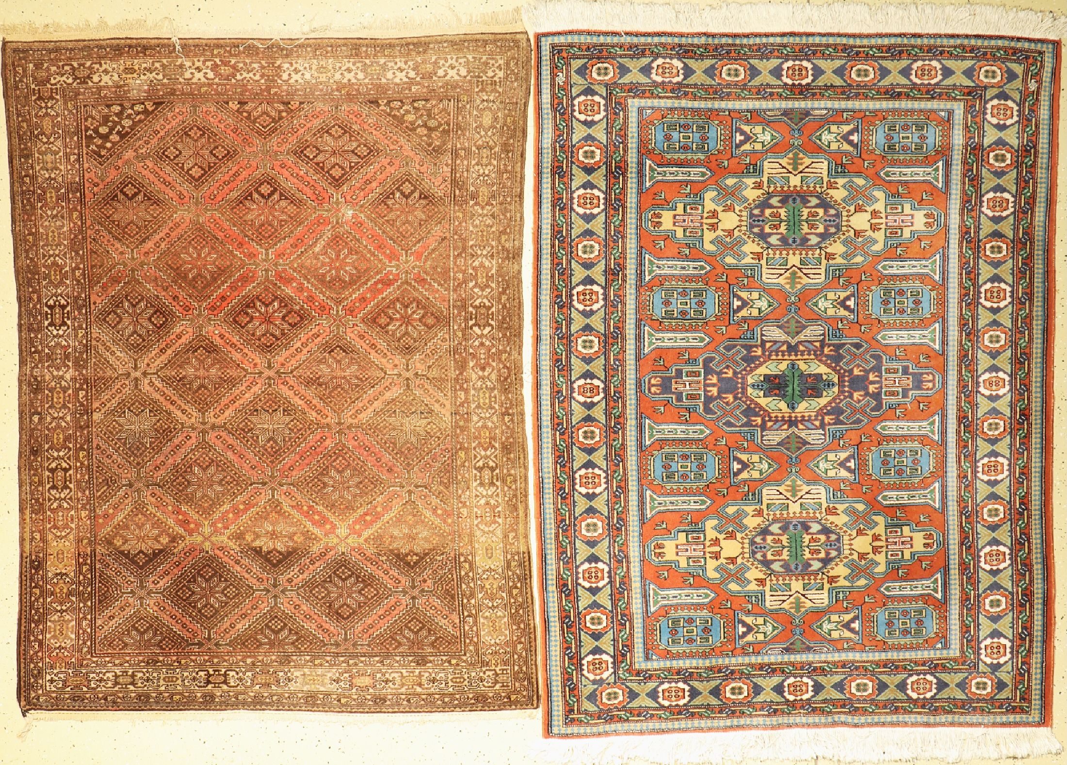 2 Lots, Ardebil & Malayer, Persien, um 1950, Wolle auf Baumwolle, ca. 185 x 135 cm, EHZ: 3