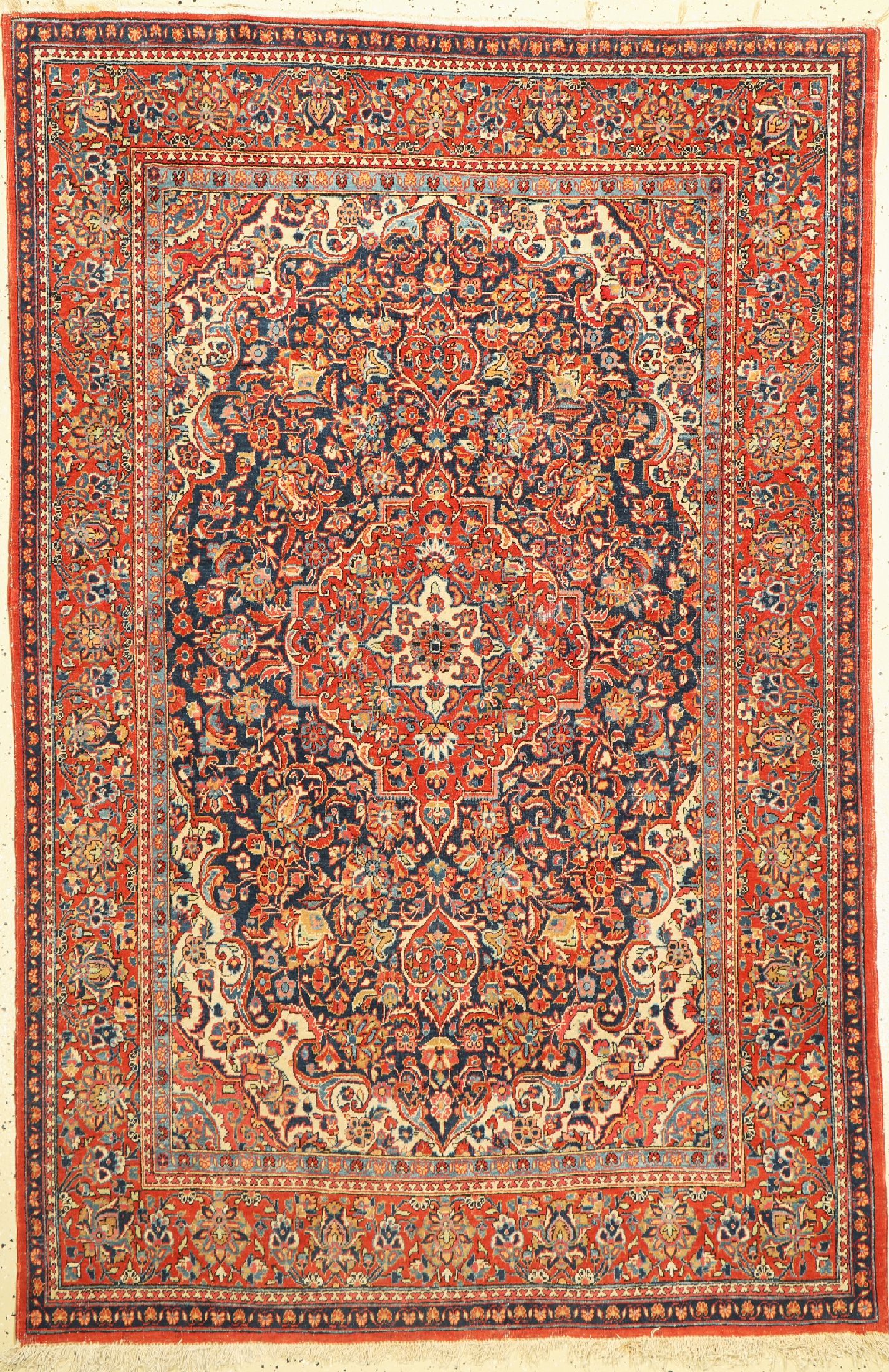 Keschan alt, Persien, um 1940, Wolle auf Baumwolle, ca. 205 x 135 cm, EHZ: 3(Mottenfraß)