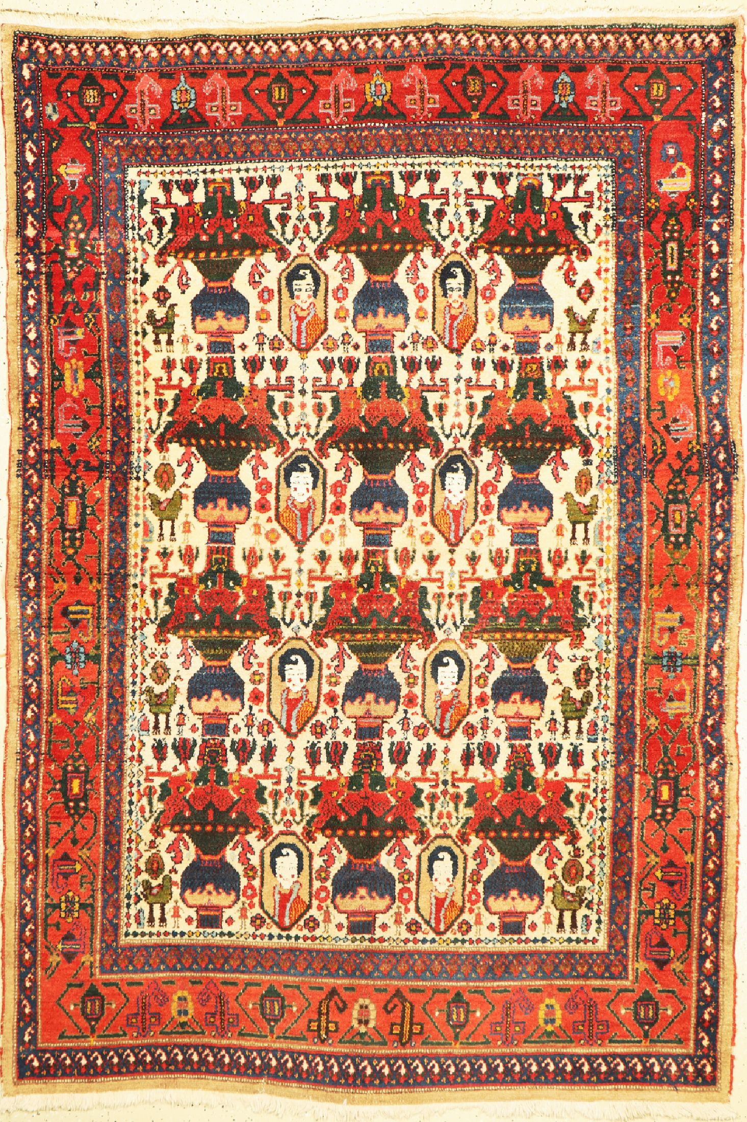 Hamadan alt, Persien, um 1940, Wolle auf Baumwolle, ca. 216 x 150 cm, EHZ: 2