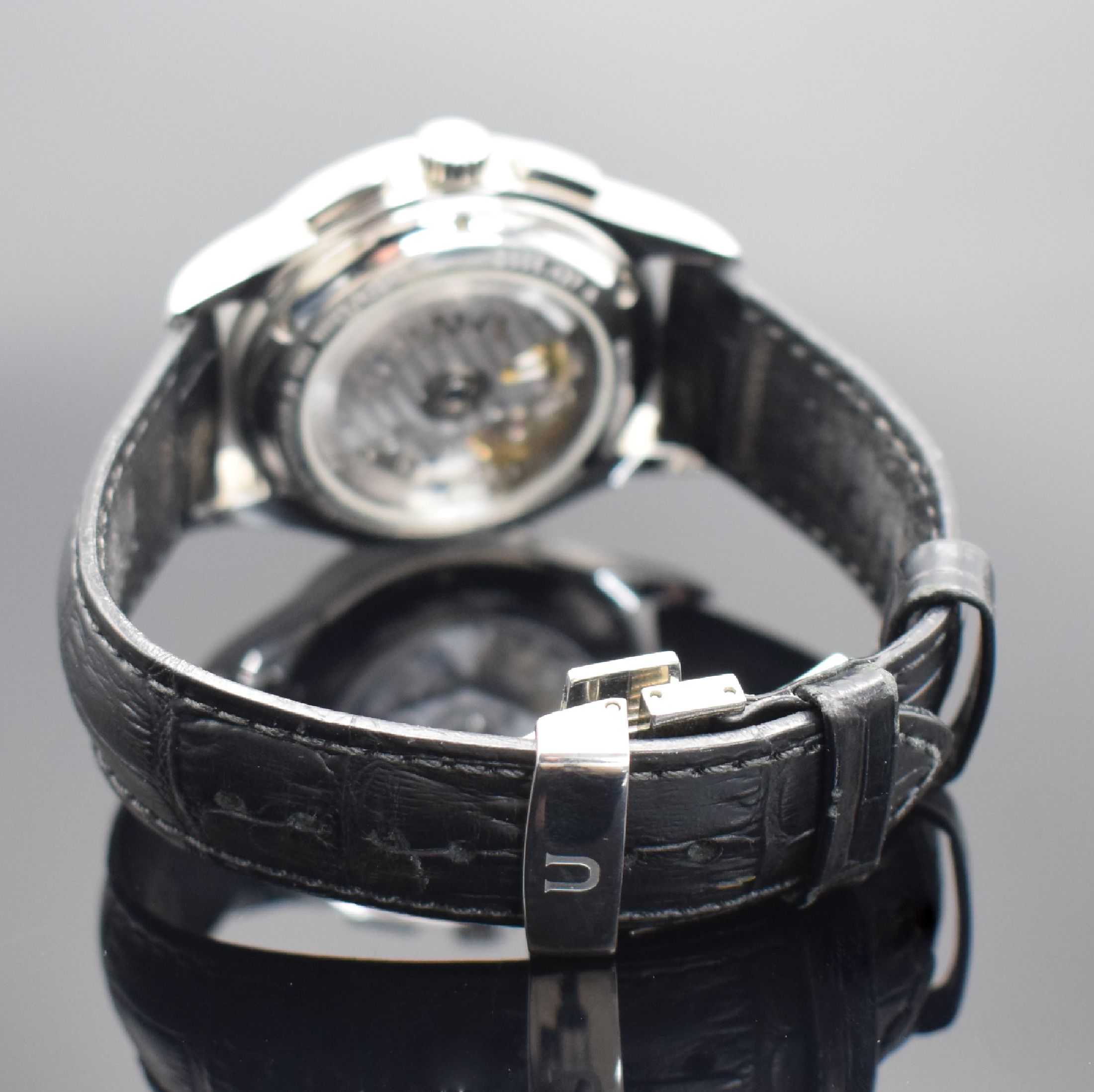 Detail b: UNION GLASHÜTTE Herrenarmbanduhr Serie Noramis Referenz D005.427.16.057.00, Automatik, beids. vergl. Edelstahlgeh. inkl. orig. Lederband m. orig. ...