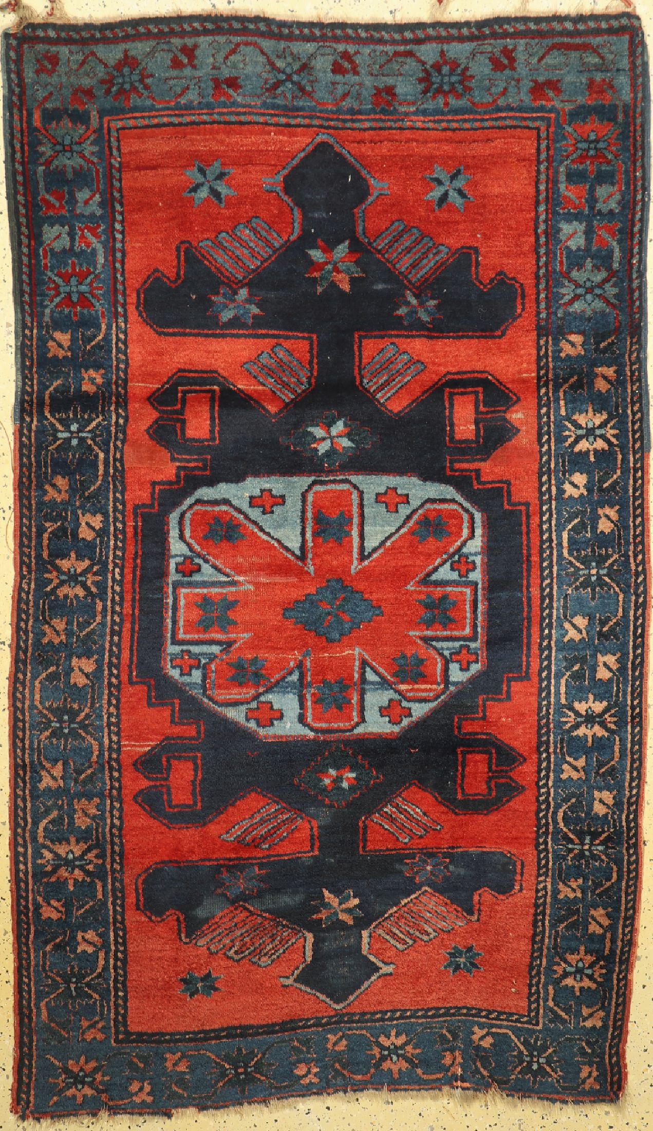 Kazak antik, Kaukasus, um 1900, Wolle auf Wolle, ca. 210 x 125 cm, EHZ: 4