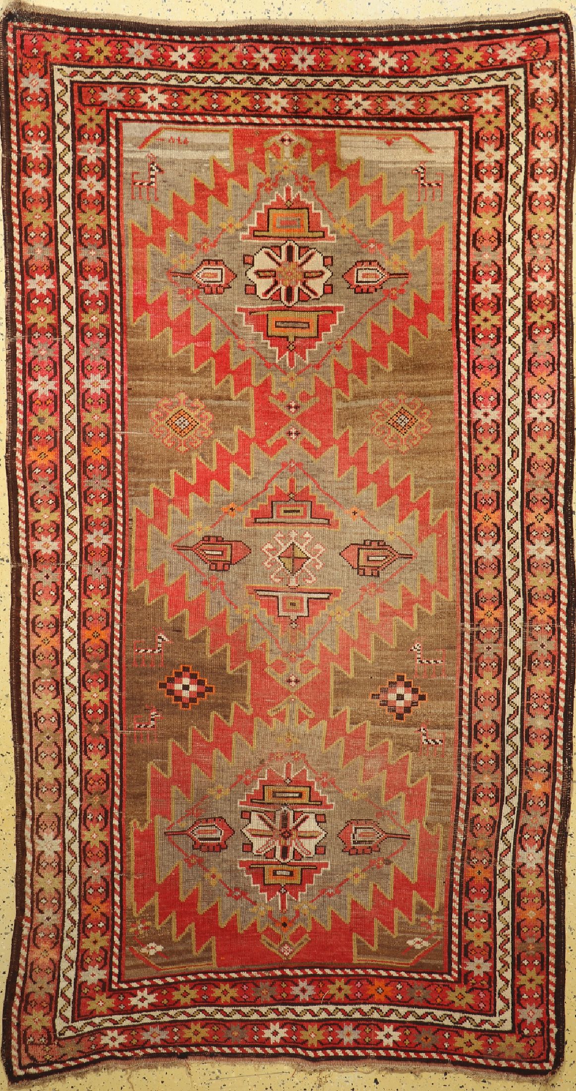 Armenischer Kazak, Kaukasus, um 1900, Wolleauf Wolle, ca. 270 x 150 cm, EHZ: 3-4