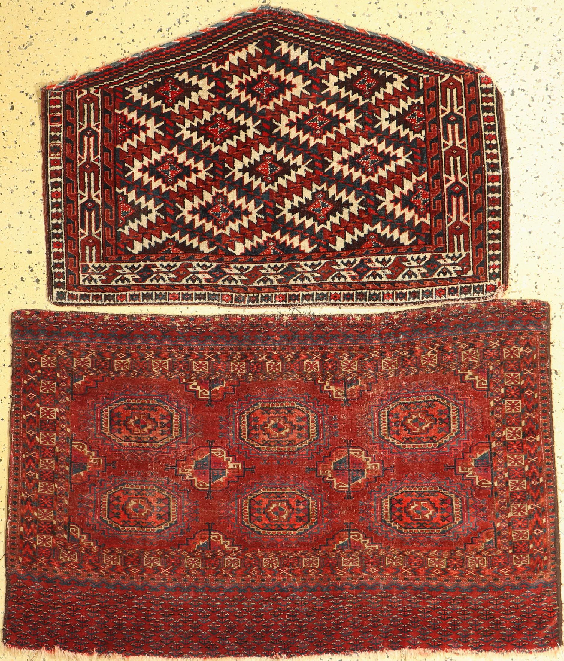 Asmalik & Tschowal, Turkmenistan, um 1900, Wolle auf Wolle, ca. 130 x 80 cm, EHZ: 2-3