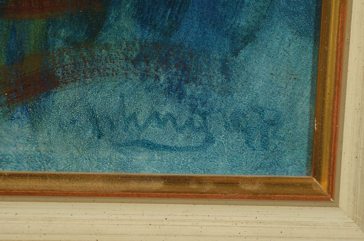 Detail a: Erich Schug, 1906 Ludwigshafen-1982 Bad Dürkheim, Stillleben mit Rosen, Öl/ Malkarton, rechts unten signiert und dat. 1972, ca. 60x40cm, R. ca. ...