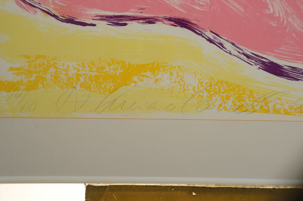 Detail a: Luciano Castelli, geb. 1951, Lithografie, sign., dat. (19)90, num. 44/60, unter Glas, gesamt ca. 113x82 cm