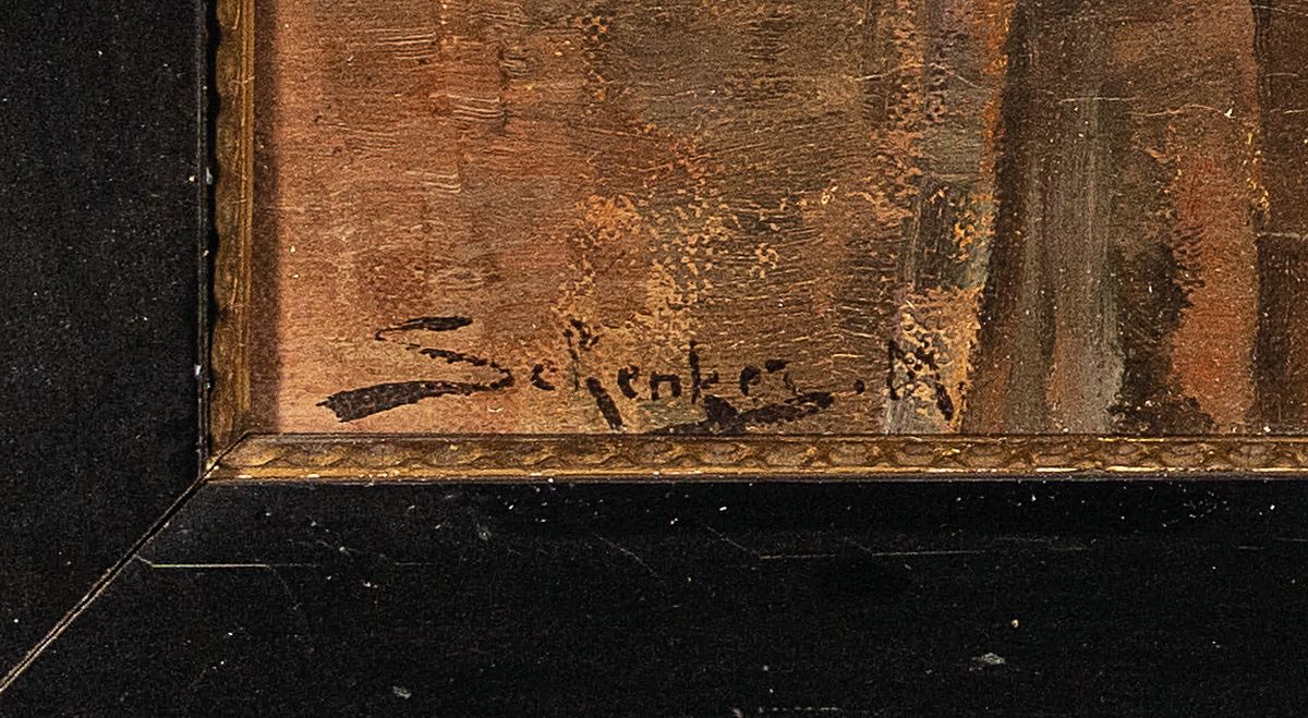 Detail a: Jacques Matthias Schenker, 1854 Luzern-1927 Vitznau, Studium an der Akademie Düsseldorf und an der Großherzoglich-Sächsischen Kunstschule Weimar, ...