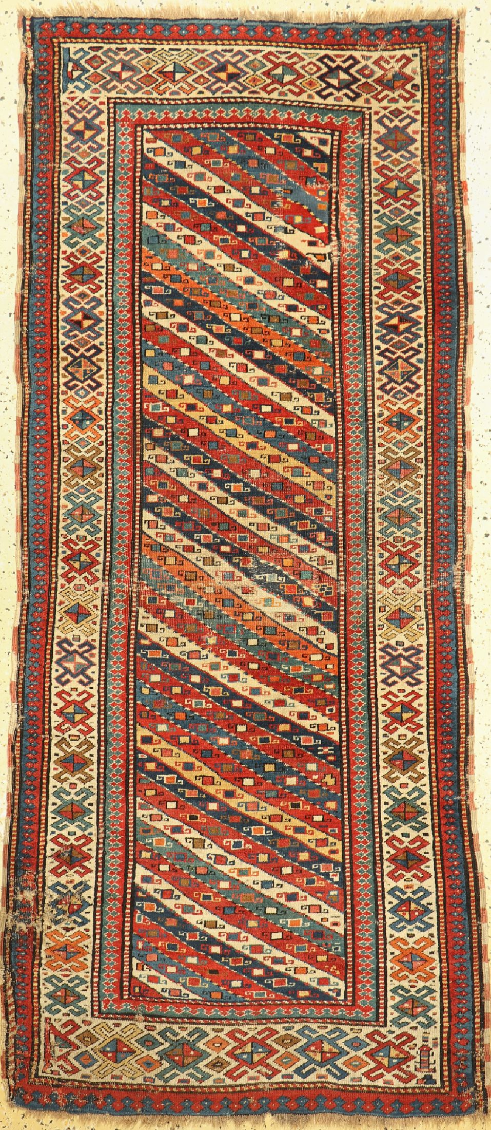 Kazak antik, Kaukasus, 19.Jhd, Wolle auf Wolle, ca. 230 x 100 cm, EHZ: 4