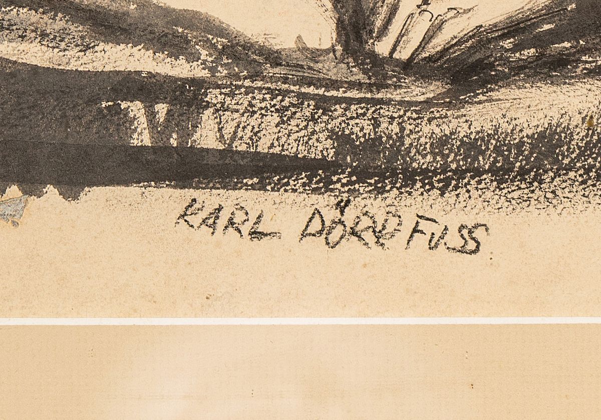 Detail b: Karl Dörrfuß, 1906-1984 Fürth, Studium an der Kunstgewerbeschule Nürnberg, 2 Akte, 1x Gouache auf Papier, sign., ca. 39x29cm, PP, u.Gl., R. ca. ...