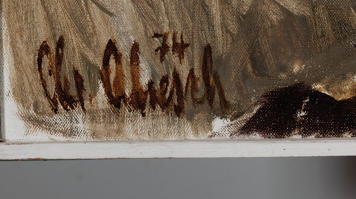 Detail c: Christel Abresch, geb. 1931 Sulzbach- 2011 Neustadt/Weinstr, "Camargue", Öl/Lwd, links unten sign., dat. 74, ca. 94x75 cm
