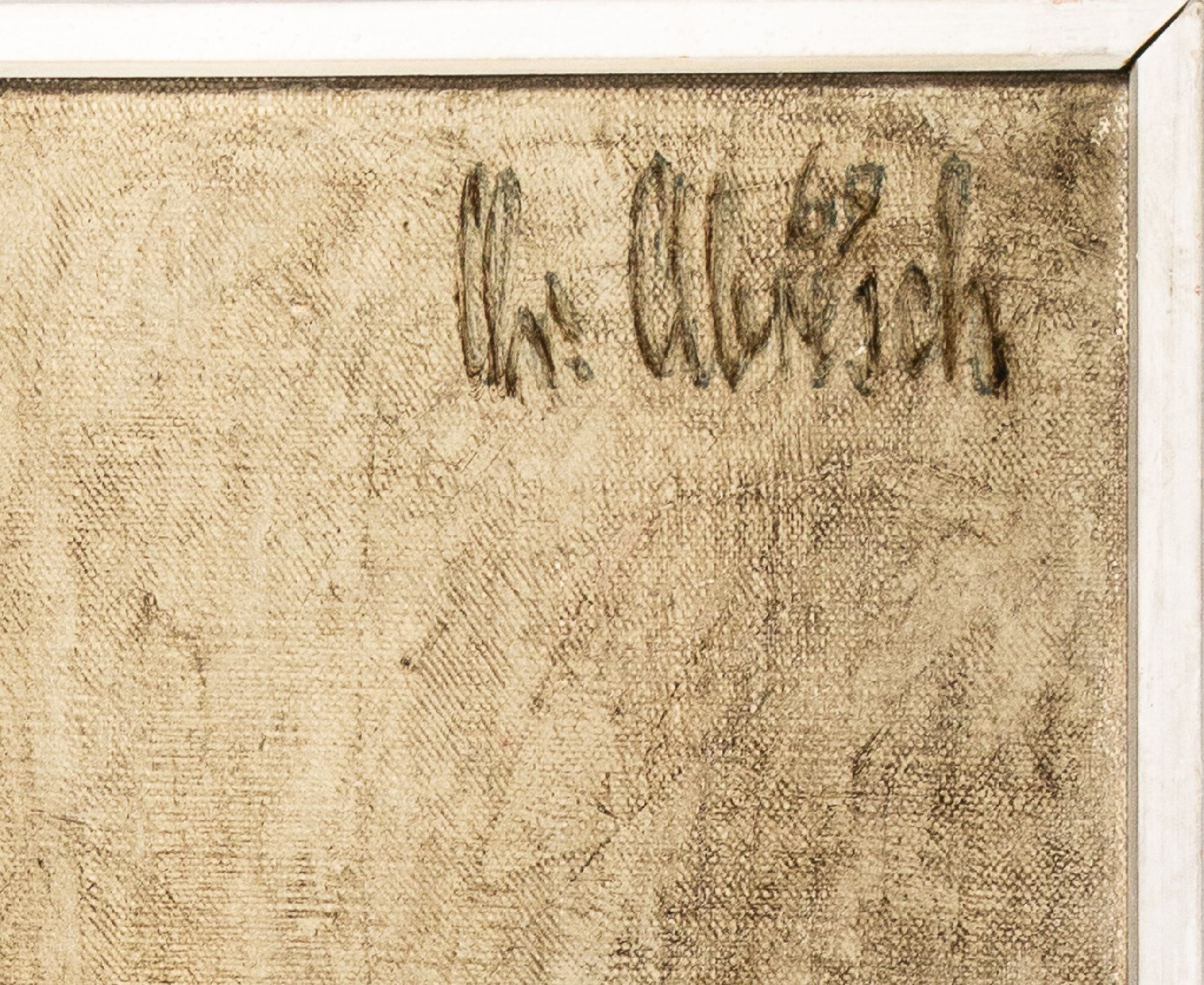 Detail a: Christel Abresch, geb. 1931 Sulzbach- 2011 Neustadt/Weinstr, "Madonna", Öl/Lwd, rechts oben sign., dat. 69, ca. 82x52 cm