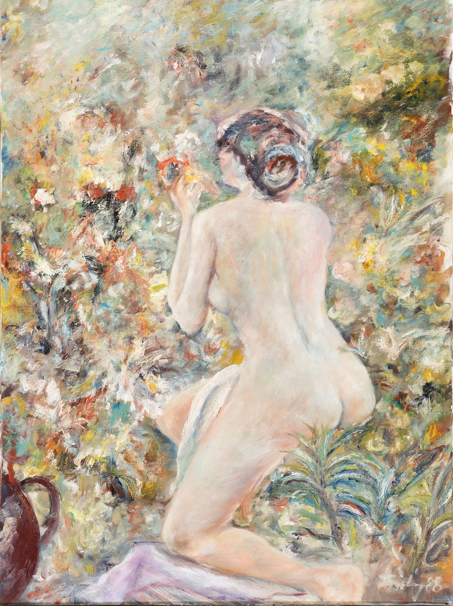 Florian Frieling, 1939 Leverkusen-1994 Deidesheim, bek. Pfälzer Maler der klassischen Moderne, Porträtmaler vieler promminenter Kunden, 1969 ...