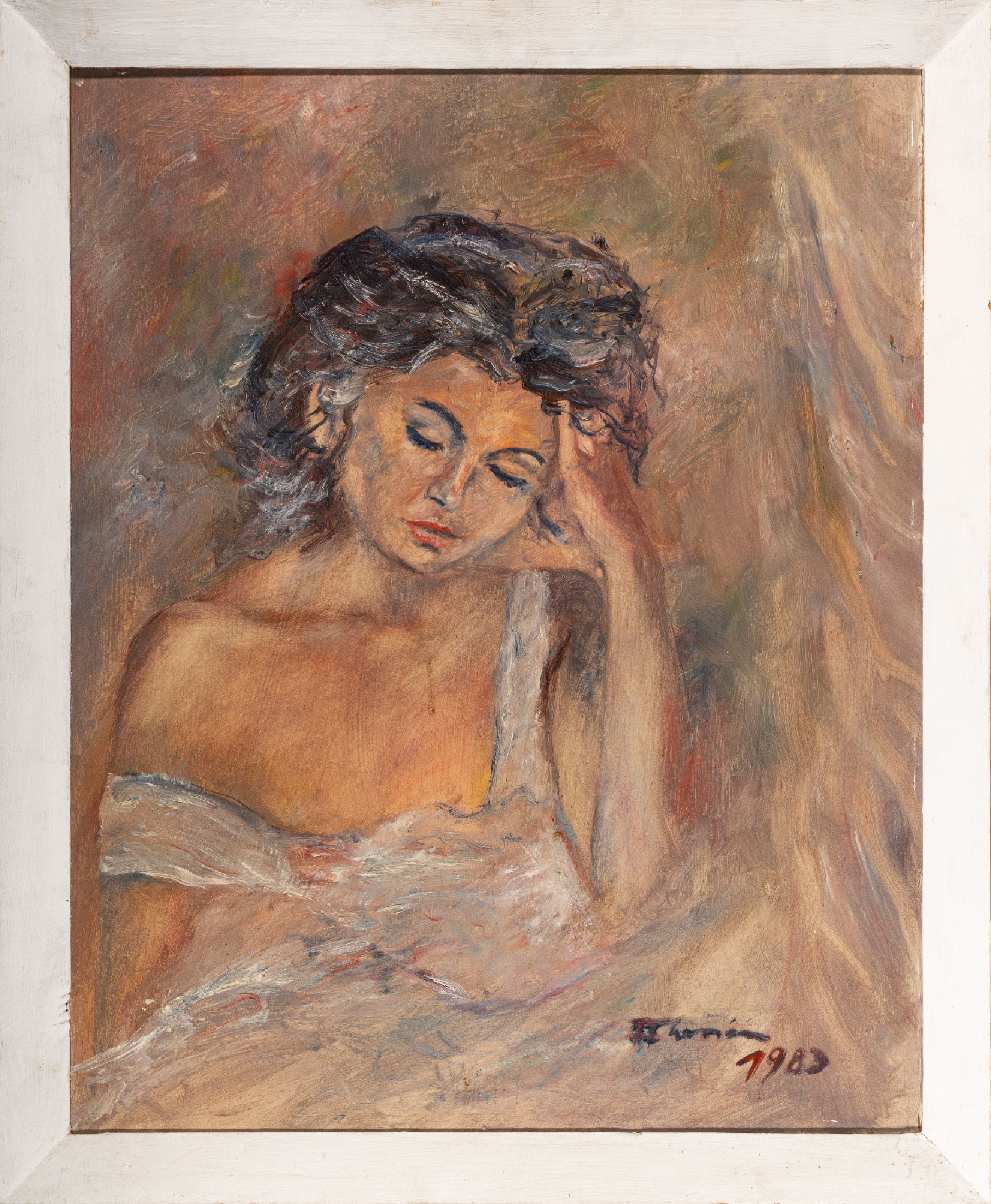 Florian Frieling, 1939 Leverkusen-1994 Deidesheim, bek. Pfälzer Maler der klassischen Moderne, Porträtmaler vieler promminenter Kunden, 1969 ...