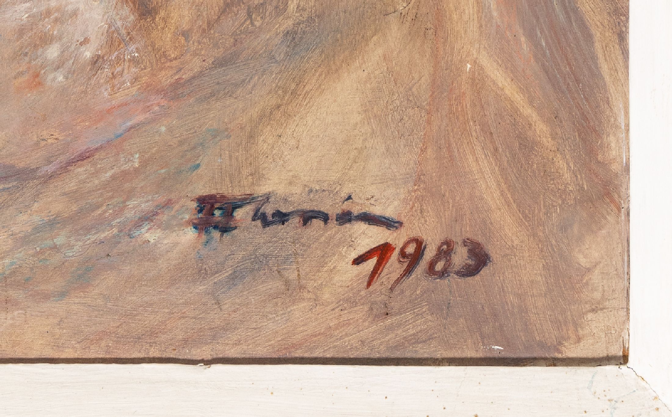 Detail a: Florian Frieling, 1939 Leverkusen-1994 Deidesheim, bek. Pfälzer Maler der klassischen Moderne, Porträtmaler vieler promminenter Kunden, 1969 ...