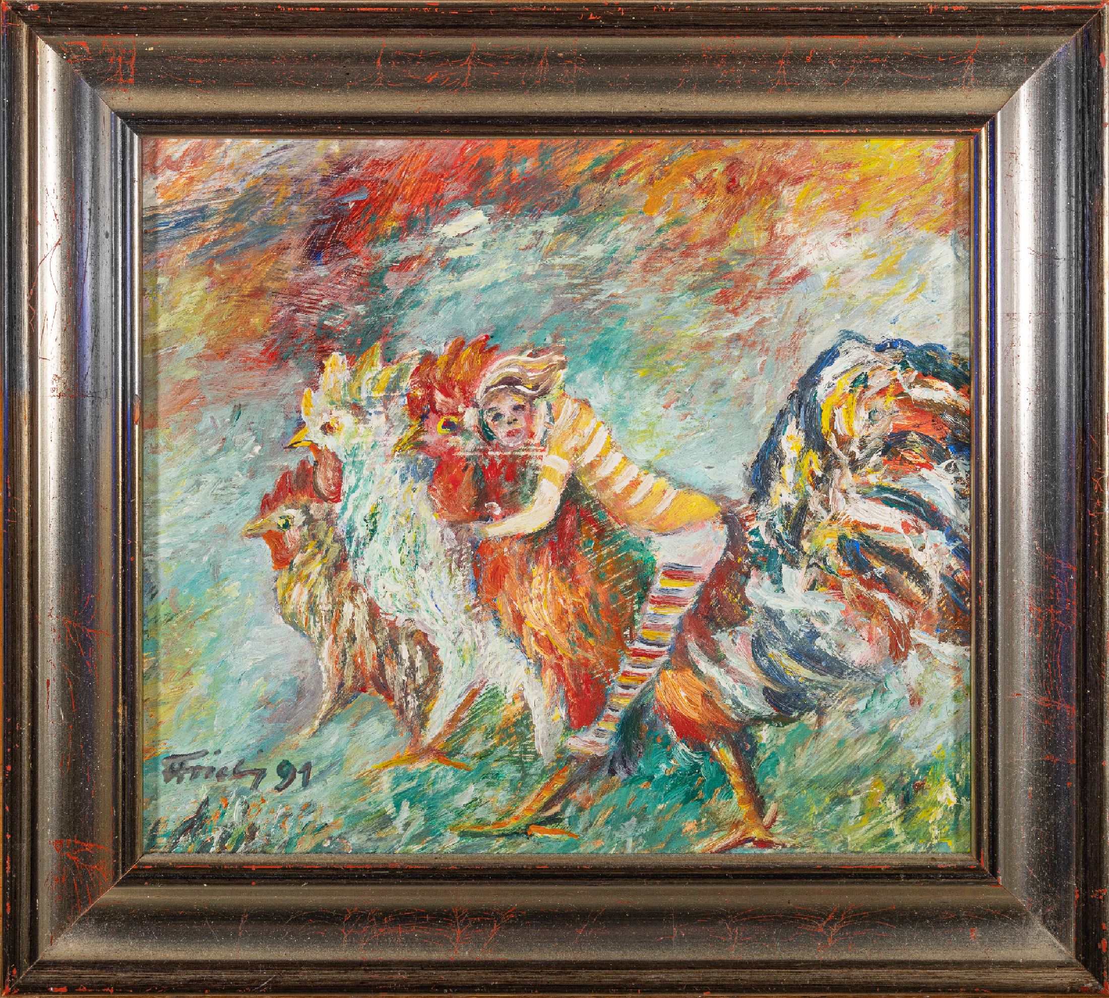 Florian Frieling, 1939 Leverkusen-1994 Deidesheim, bek. Pfälzer Maler der klassischen Moderne, Porträtmaler vieler prominenter Kunden, 1969 ...