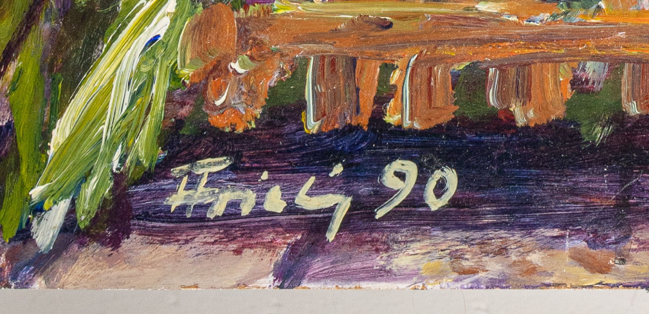 Detail a: Florian Frieling, 1939 Leverkusen-1994 Deidesheim, bek. Pfälzer Maler der klassischen Moderne, Porträtmaler vieler prominenter Kunden, 1969 ...