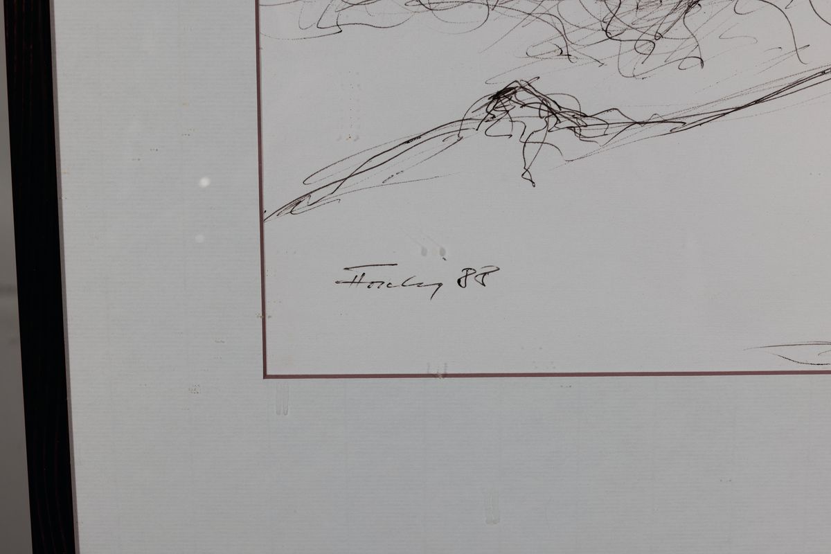 Detail a: Florian Frieling, 1939 Leverkusen-1994 Deidesheim, bek. Pfälzer Maler der klassischen Moderne, Porträtmaler vieler promminenter Kunden, 1969 ...