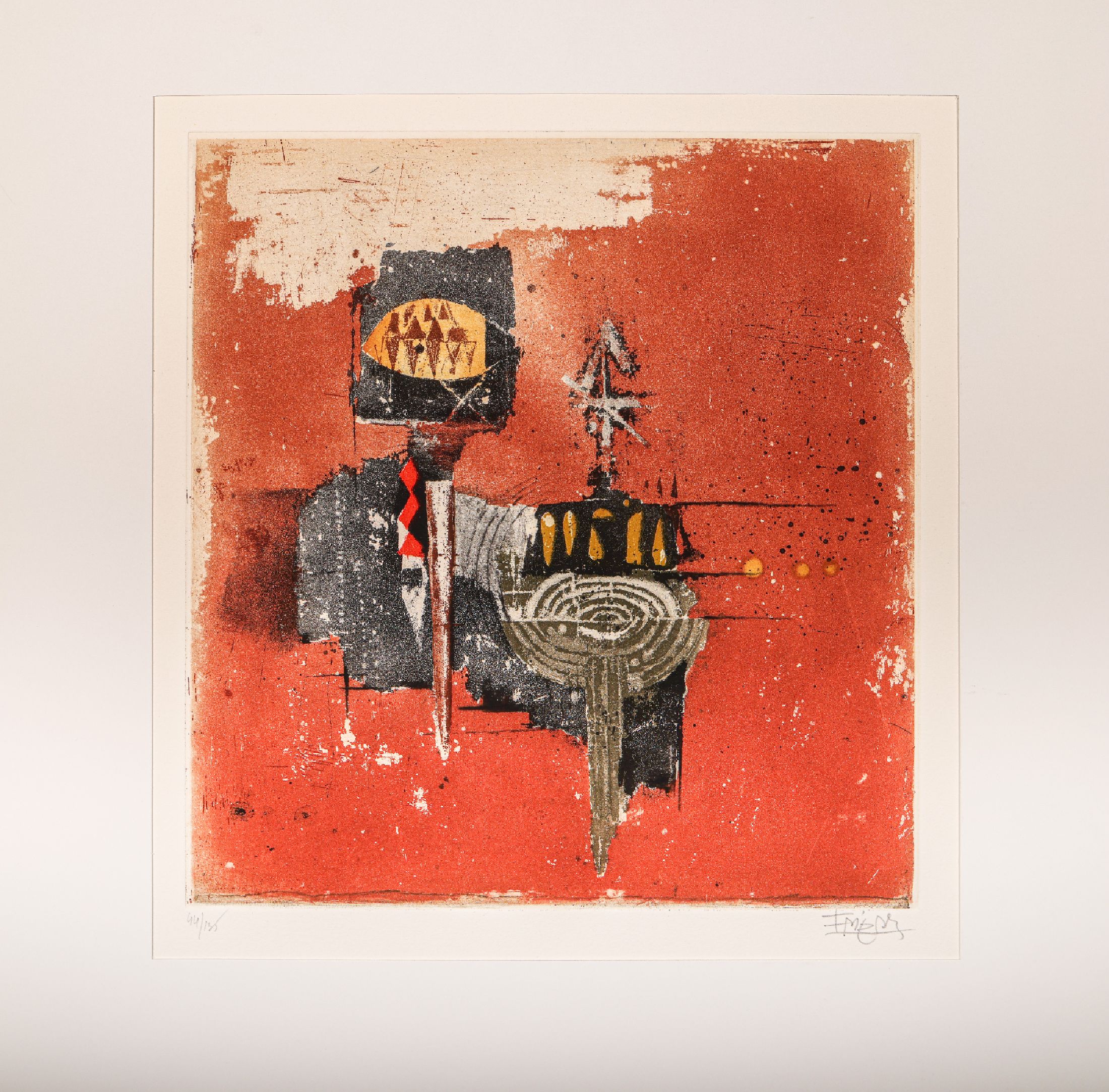 Johnny Friedländer 1912 - 1992, Radierung auf dickem Arches Velin, aus der Reihenfolge "Das Blumenfest", handsigniert, num. 44/135, aus ...