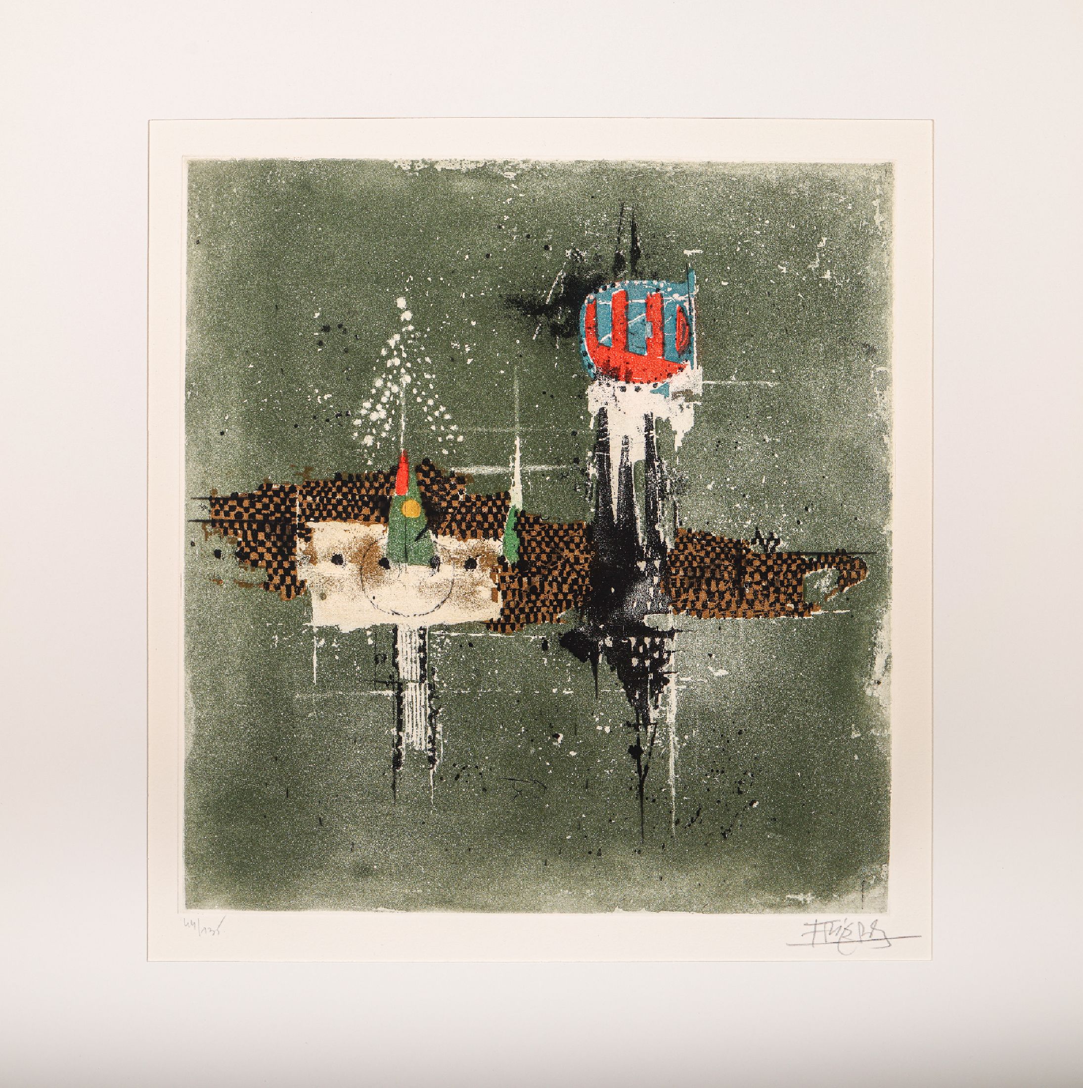 Johnny Friedländer 1912 - 1992, Radierung auf dickem Arches Velin, aus der Reihenfolge "Das Blumenfest", handsigniert, num. 44/135, aus ...