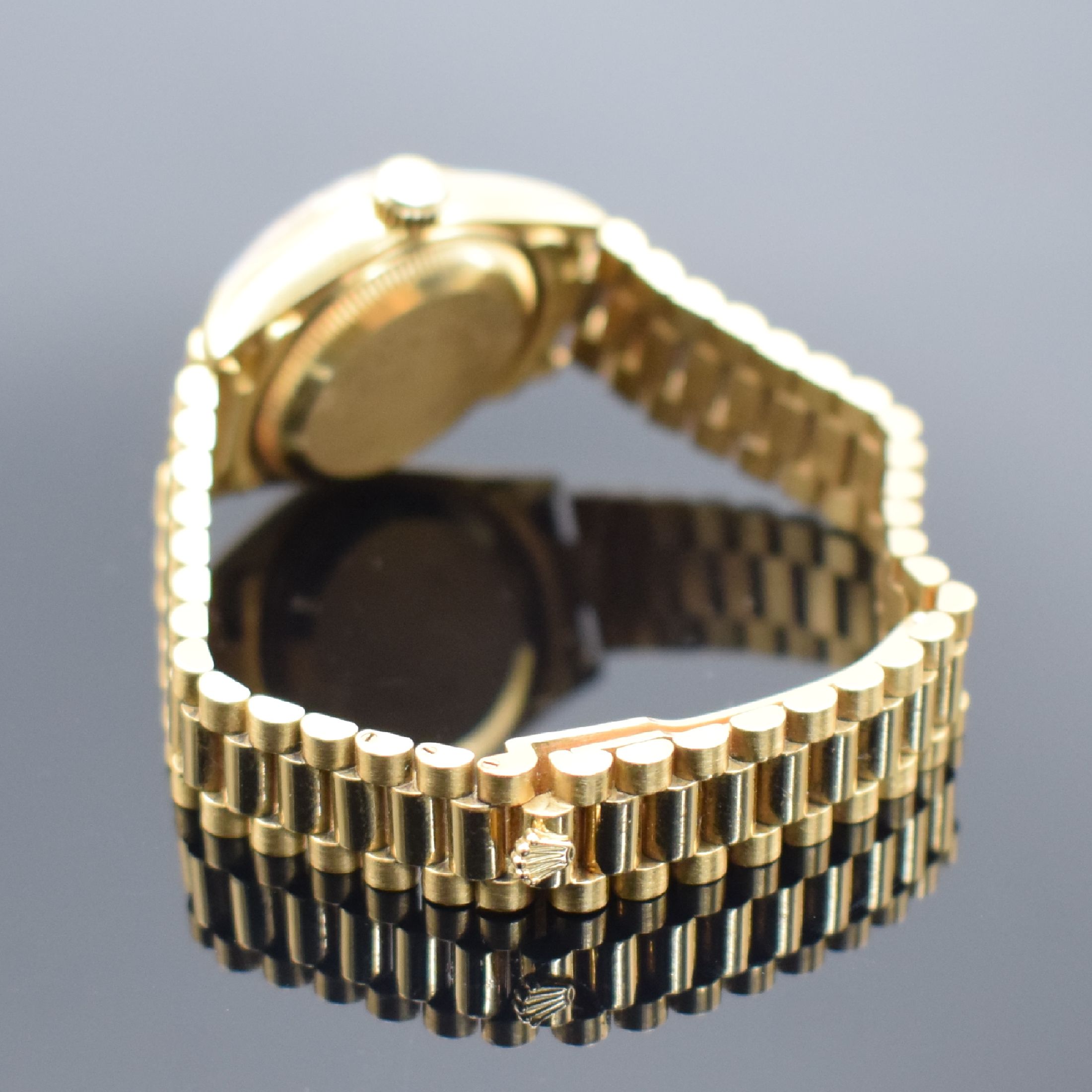 Detail b: ROLEX Damenarmbanduhr Oyster Perpetual Datejust Referenz 69178, Automatik, Chronometer der Superlative in GG 750/000 inkl. Präsidentband, Boden & ...