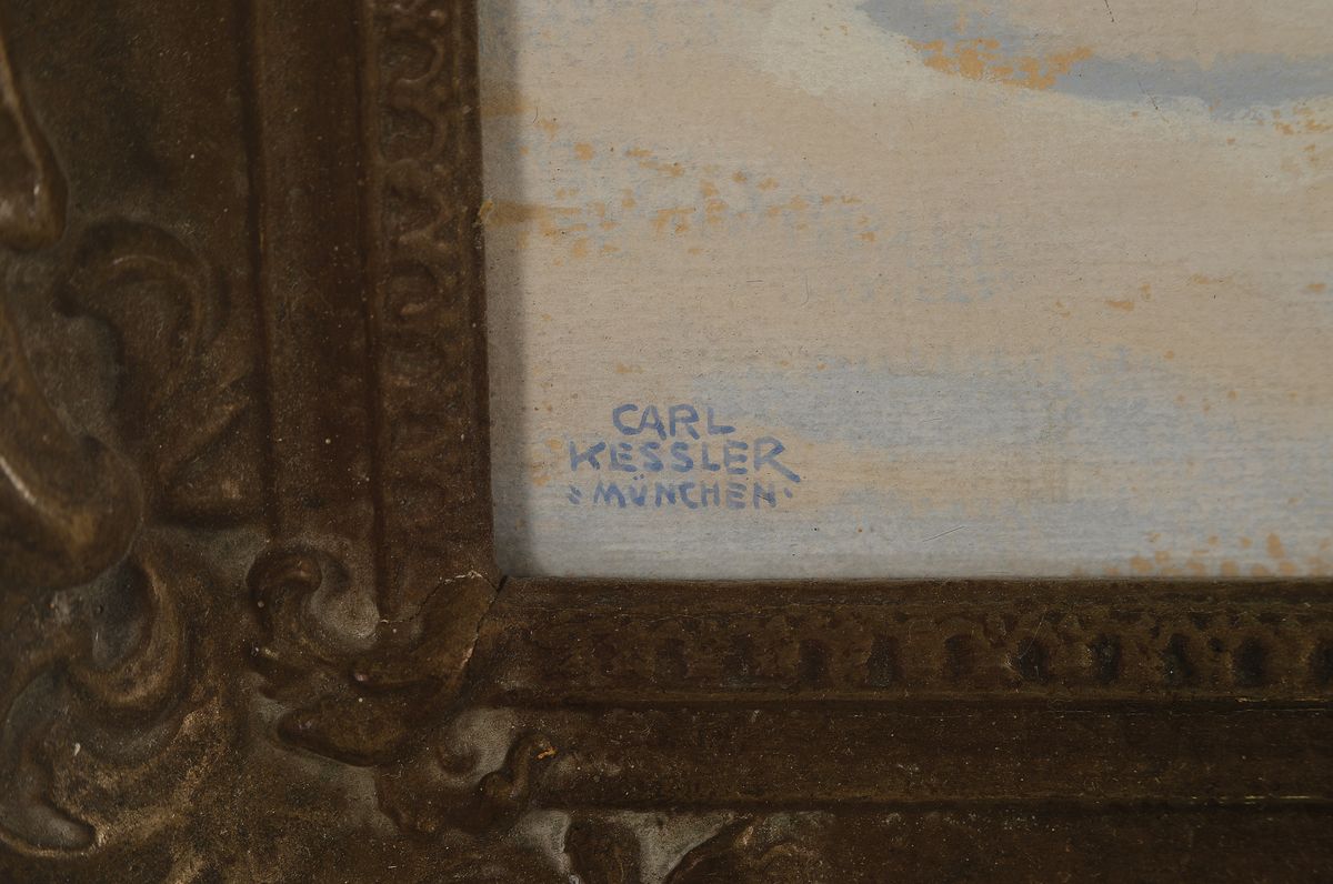 Detail a: Carl Kessler, 1876 Coburg - 1968 München, Studium an der Königlich Sächsischen Kunstschule und an der Akademie München, ab 1910 überwiegend ...