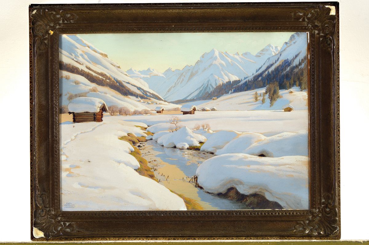 Detail k: Carl Kessler, 1876 Coburg - 1968 München, Studium an der Königlich Sächsischen Kunstschule und an der Akademie München, ab 1910 überwiegend ...
