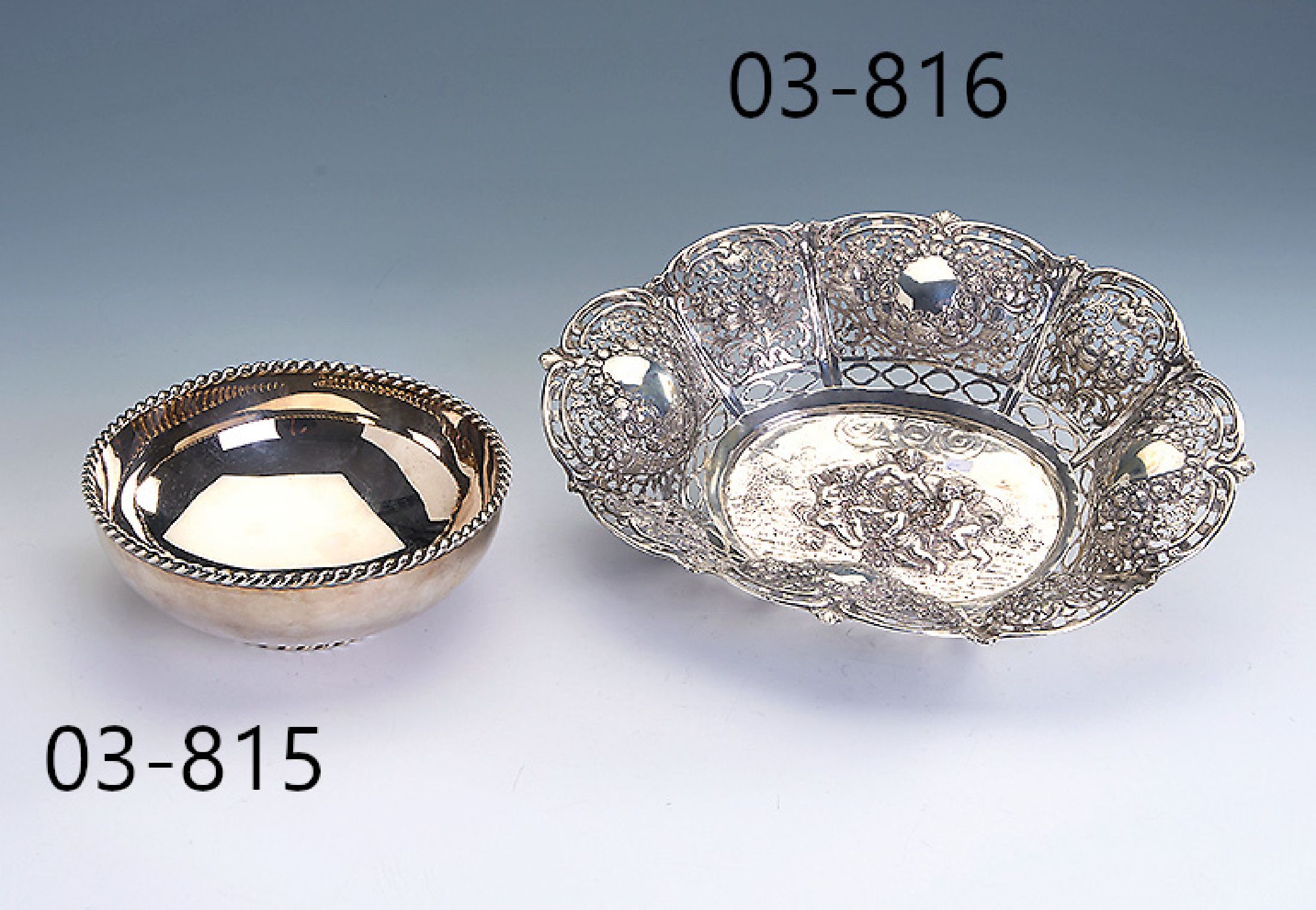 Anbietschale, wohl Hanau um 1900, 800er Silber, Rand mit Durchbrucharbeit, Rosendekor,Amphorenmuster, Boden mit Puttenreigen, ca. 265 g, ca. 6 x 26 ...