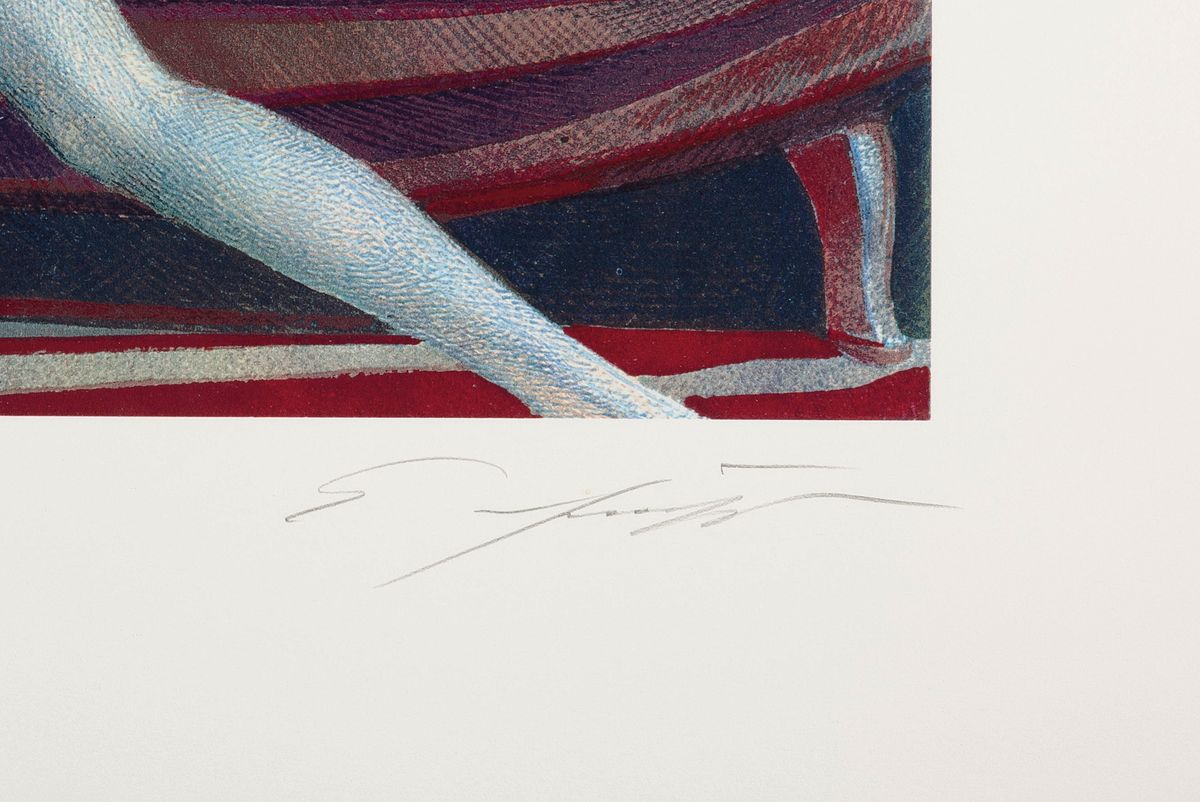 Detail a: Ernst Fuchs, 1930-2015 Wien, Farblitho handsign., num. 182/450, unter Glas gerahmt, gesamt ca.