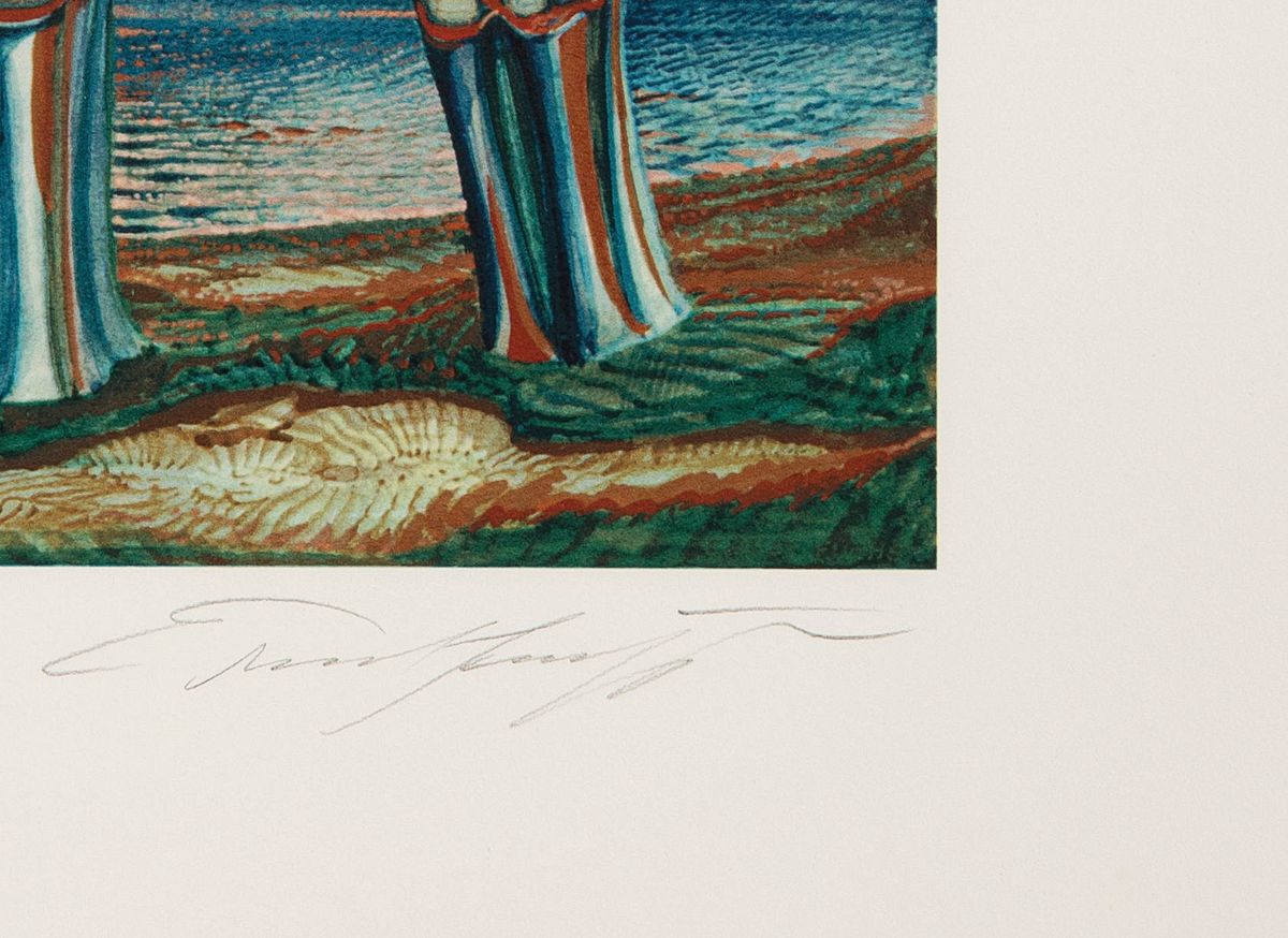 Detail a: Ernst Fuchs, 1930-2015 Wien, Farblitho, handsign., num. 182/450, unter Glas gerahmt,