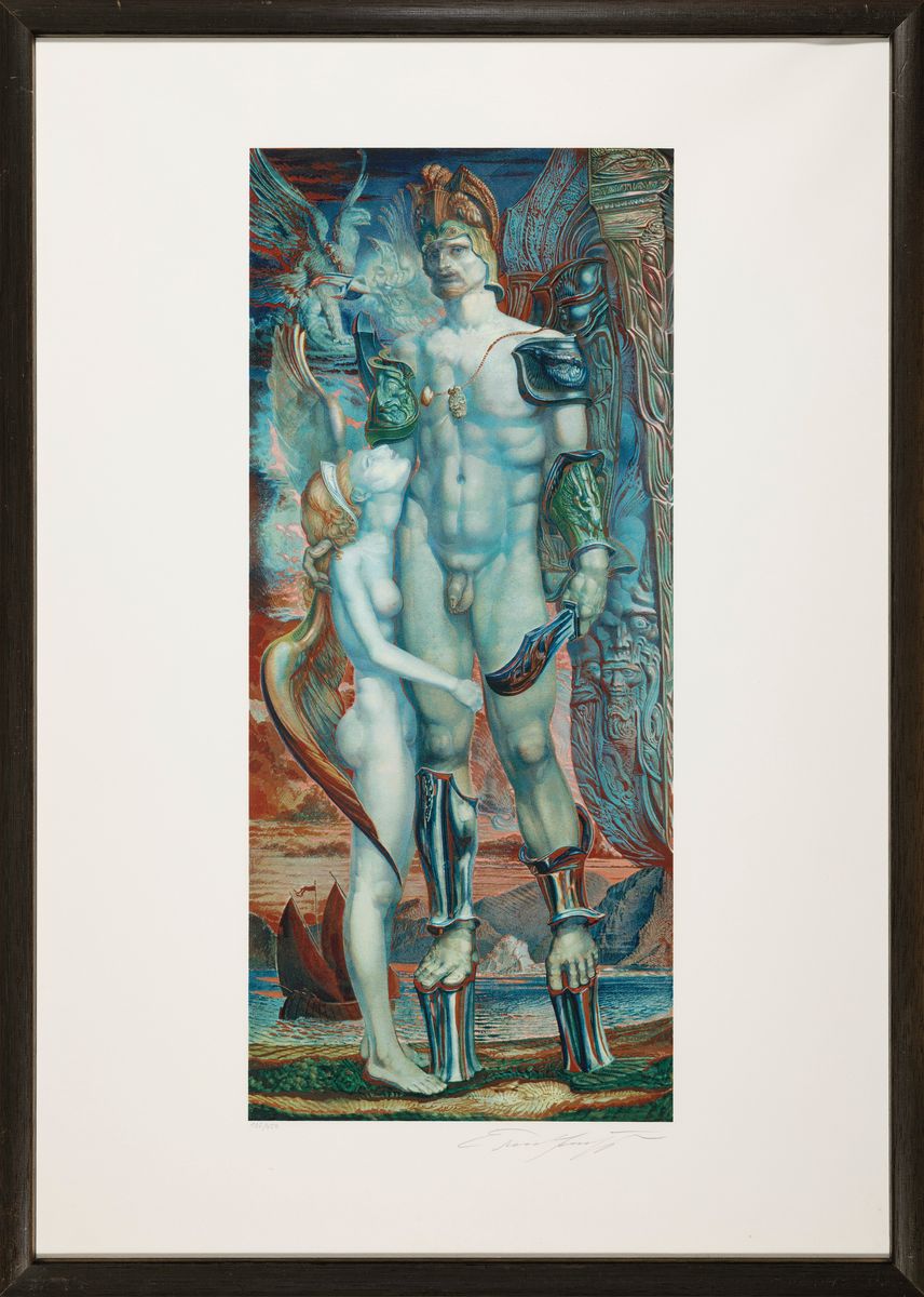 Detail k: Ernst Fuchs, 1930-2015 Wien, Farblitho, handsign., num. 182/450, unter Glas gerahmt,