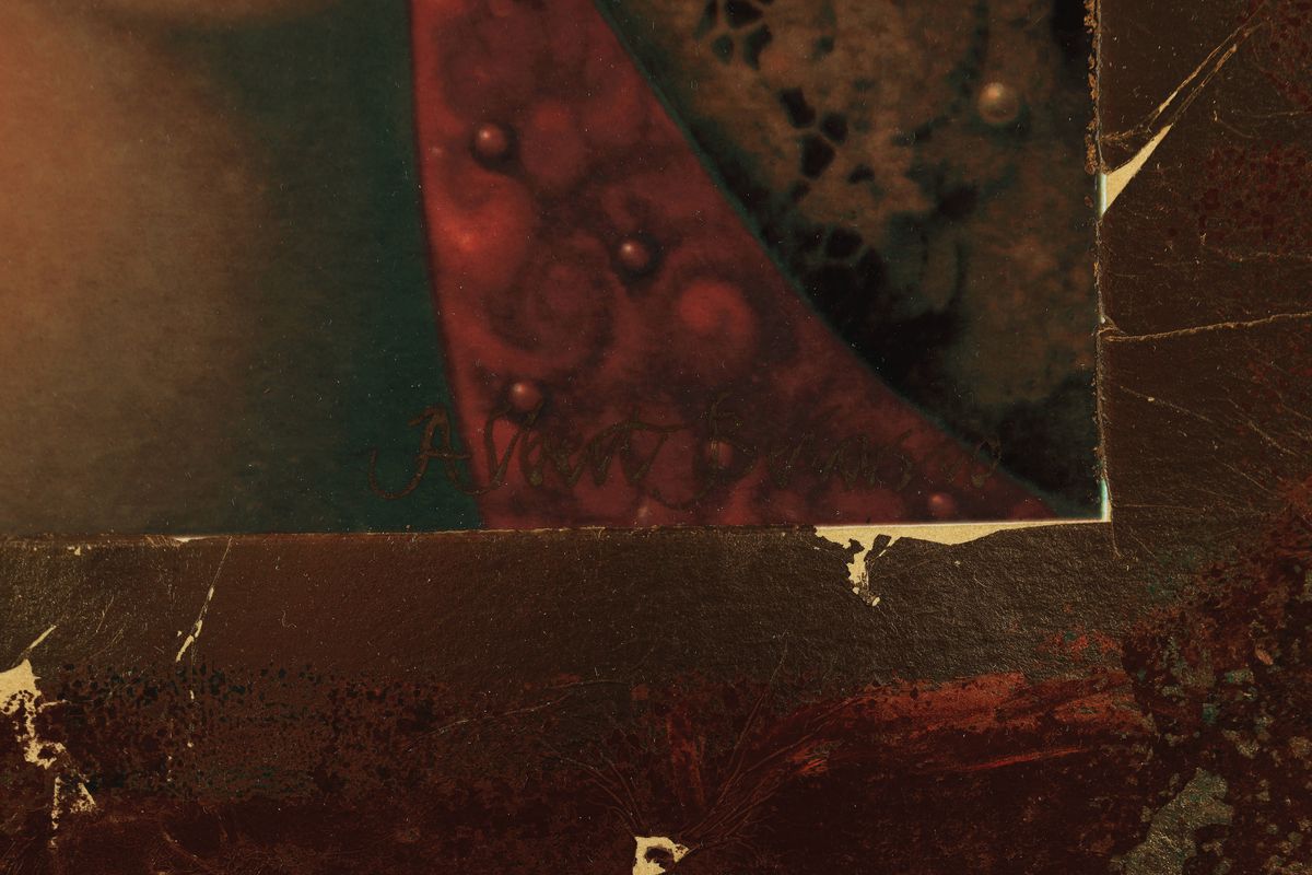 Detail a: Albert Belasco, geb. 1938, "Psyche", Farblithografie mit Blattvergoldungverziehrung , sign., num. 52/100, R., gesamt ca. 102x78 cm