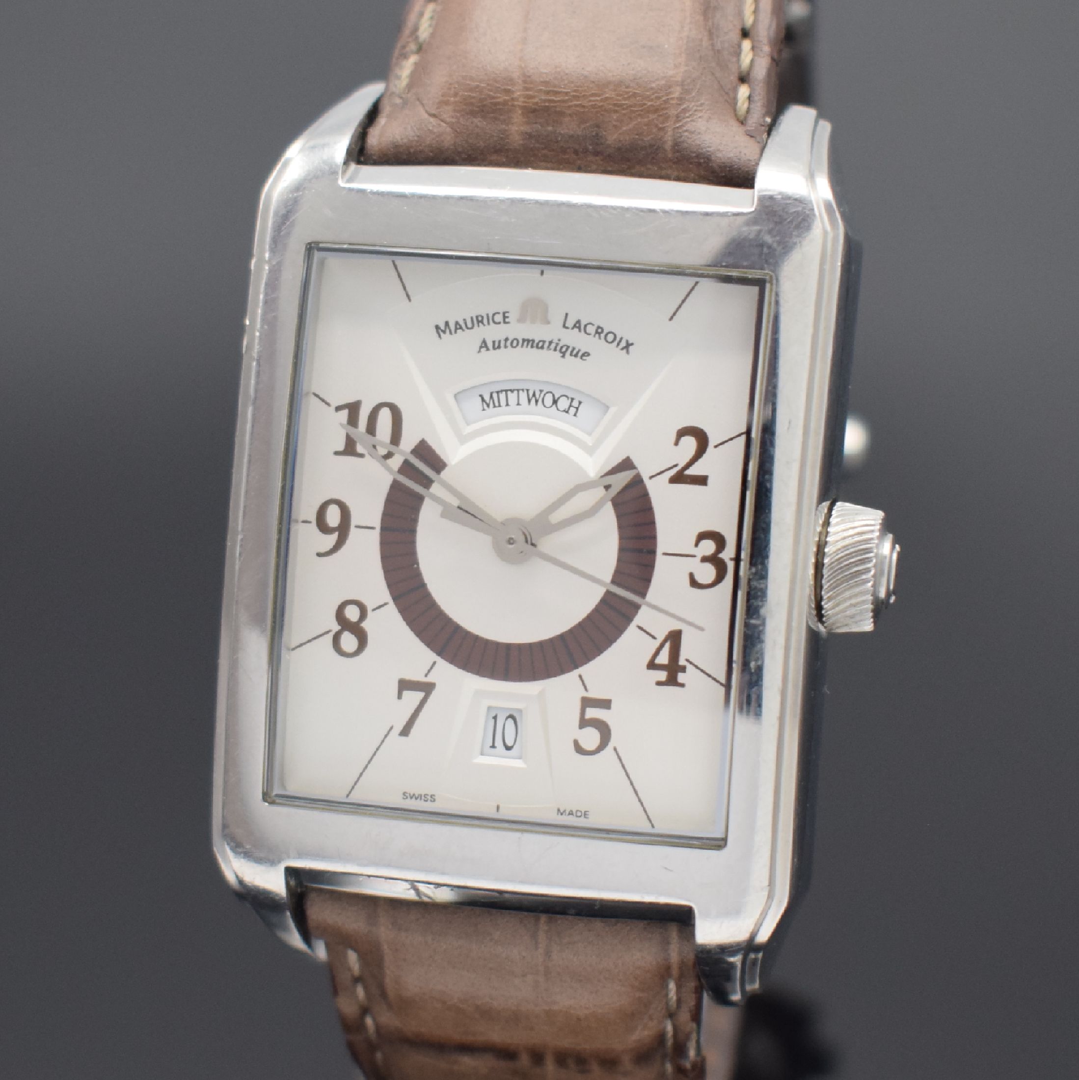 Detail a: MAURICE LACROIX Pontos limitierte Herrenarmbanduhr Referenz PT6177, Schweiz um 2010, Automatik, 2-teil. Gehäuse in Edelstahl, Boden 4-fach verschr., ...